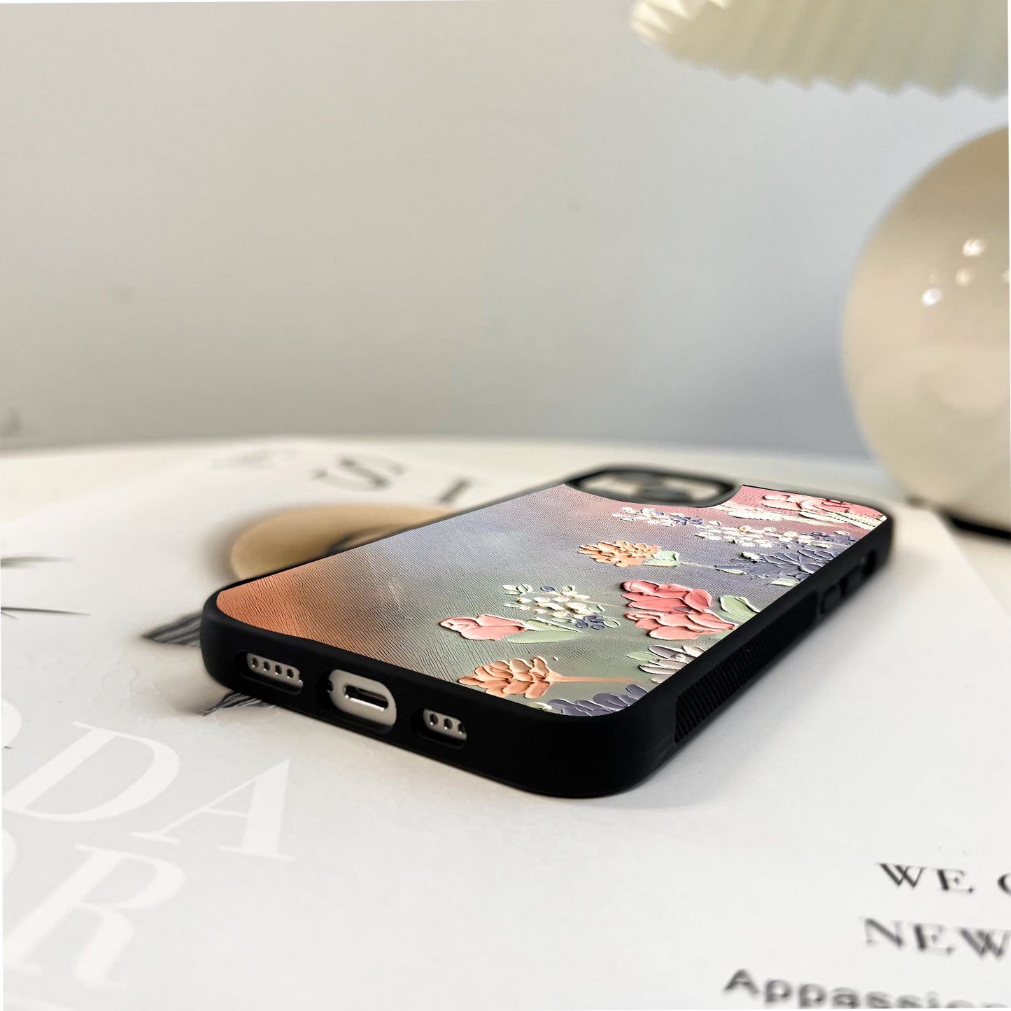 Pastel Petal Harmony Glass Case