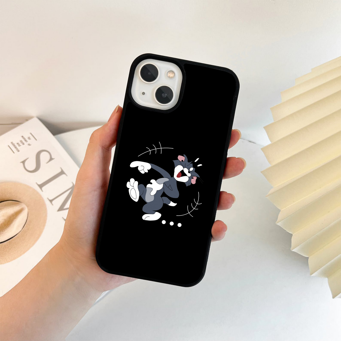 Cute Couple Tom And Jerry Glass Case