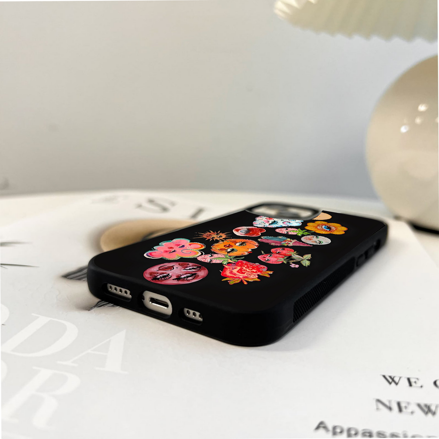 Funky Fruit Face Glass Case