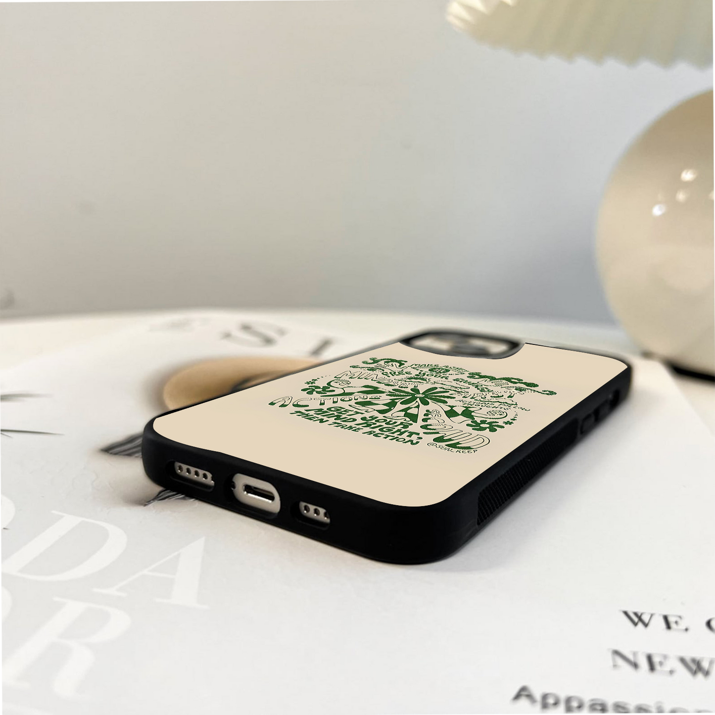 Mind Bloom Manifest Quotes Glass Case