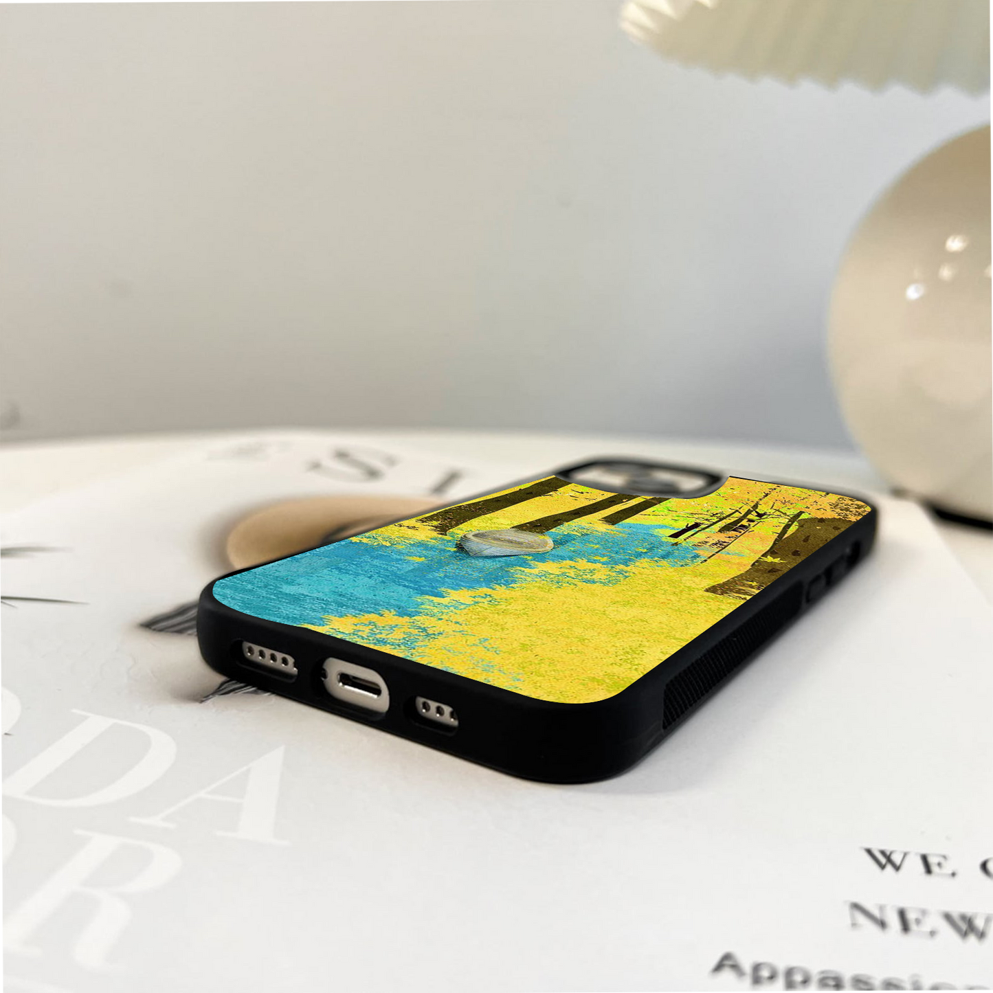 Golden Drift Flow Glass Case