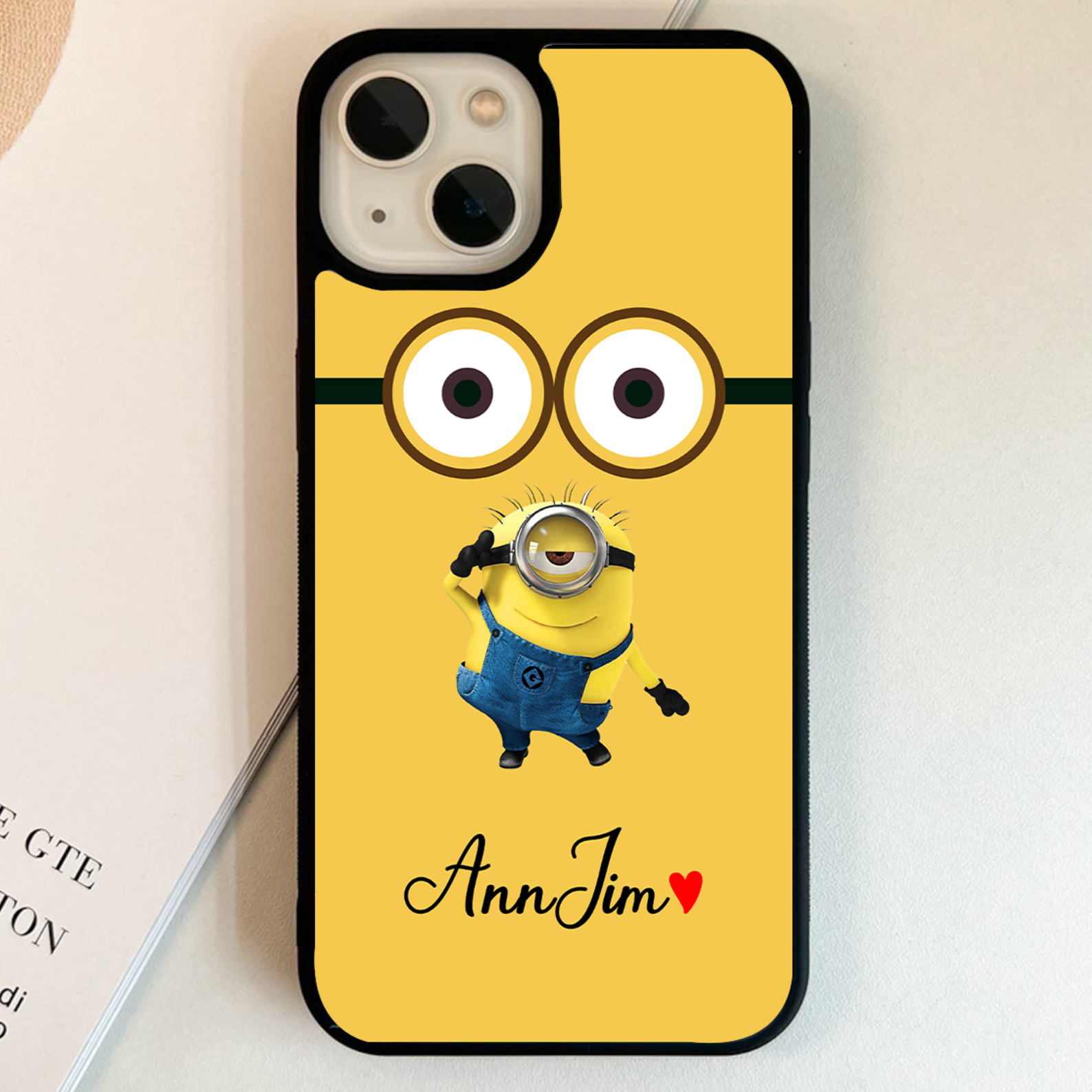Minion Custom Name Glass Case - Main Image