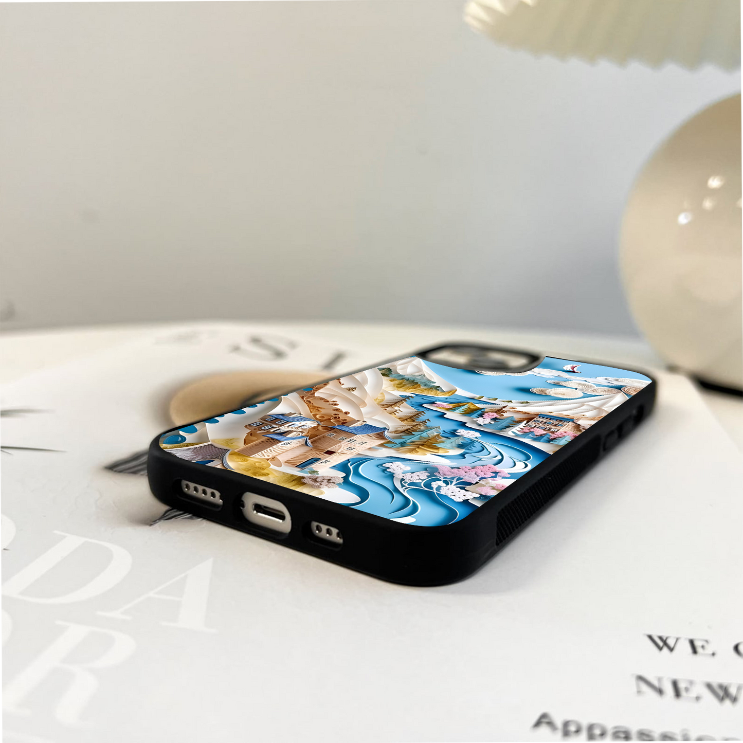 Paper Snow Valley Glass Case