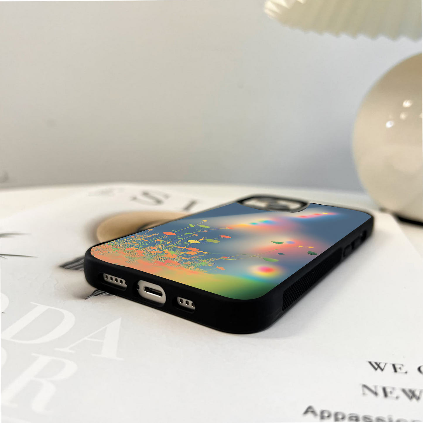 Rainbow Bloom Haze Glass Case