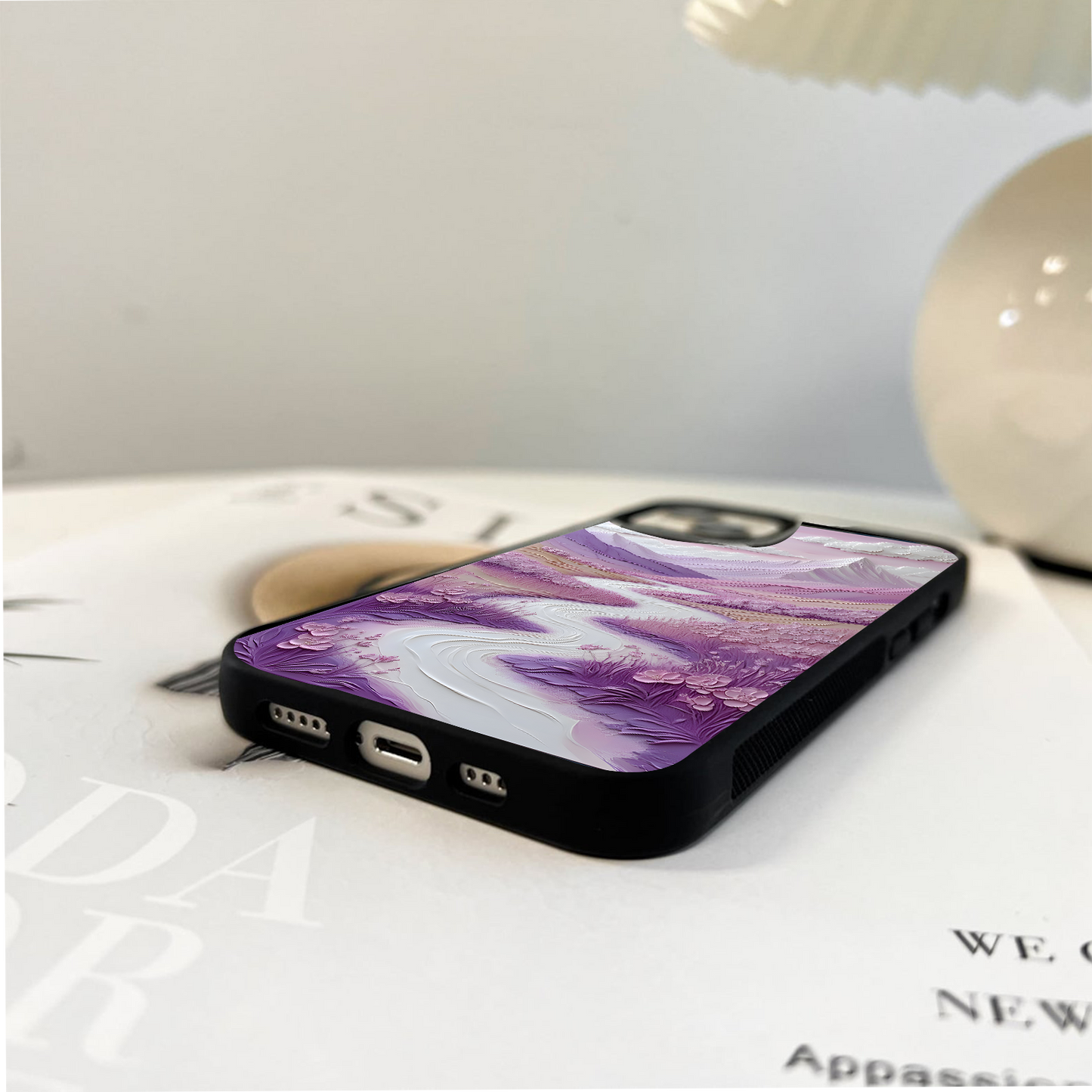 Dreamy Purple Terrain Glass Case