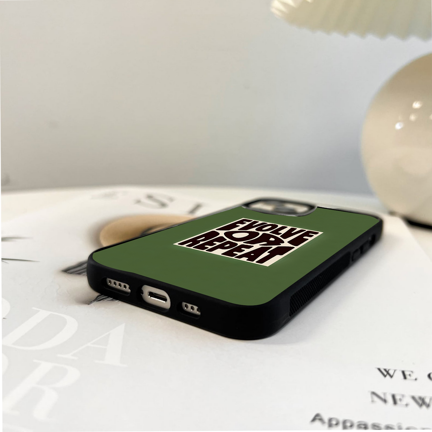 Evolve Or Repeat Quote Glass Case