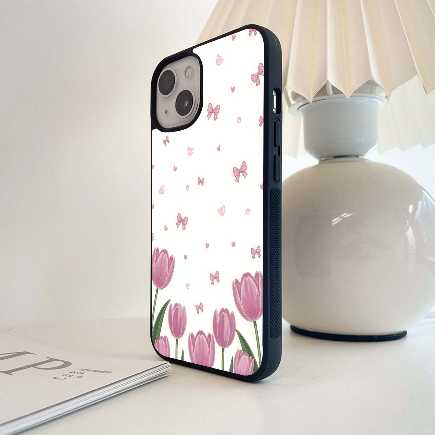 Soft Tulip Meadow Glass Case