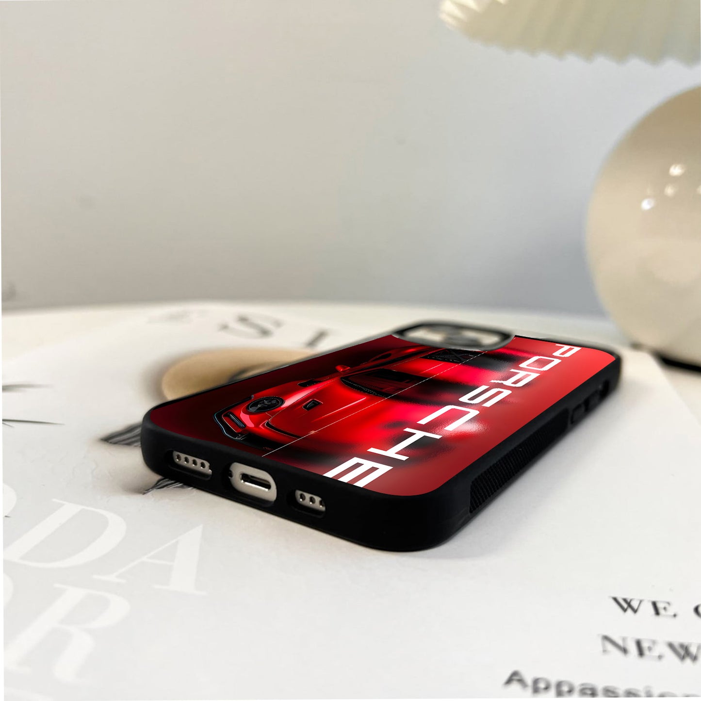 Porsche Crimson Shadow Glass Case