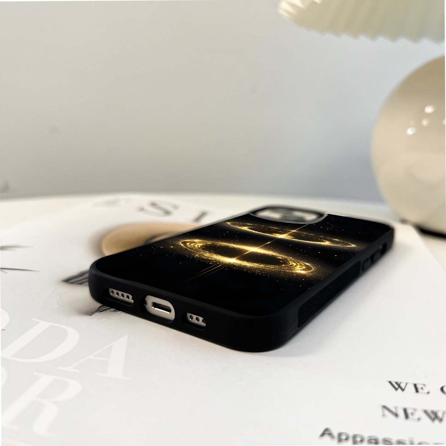 Glitter & Gold Glass Case