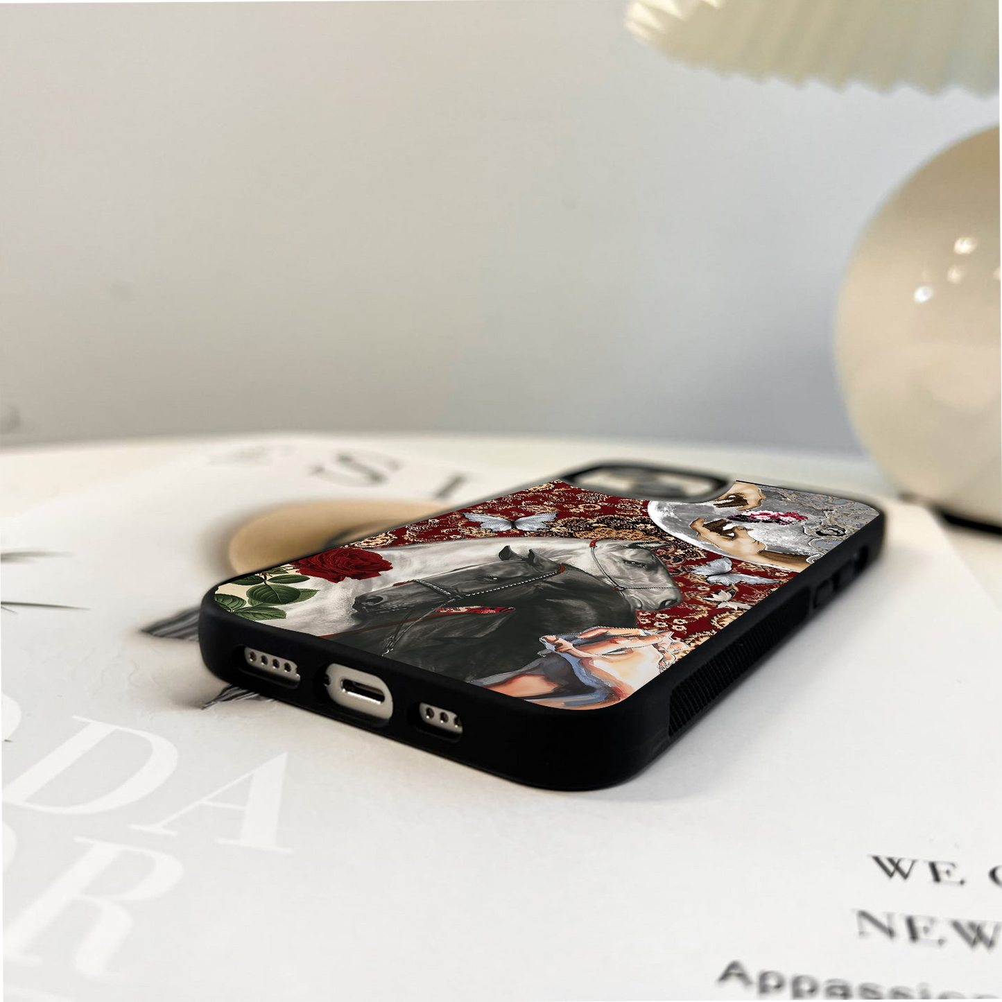 Moonlit Royal Stallion Glass Case