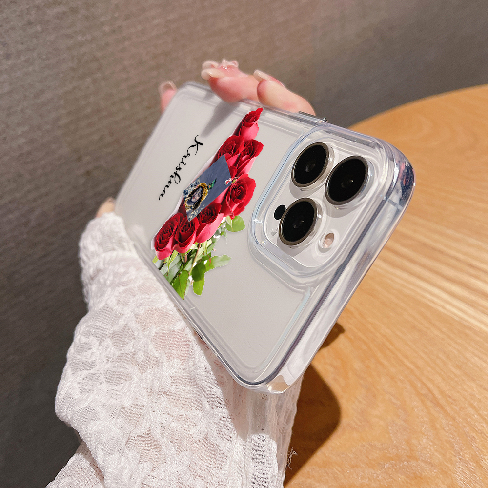 Divine Rose Blessing Custom Photo Cute Clear Silicon Case Cover