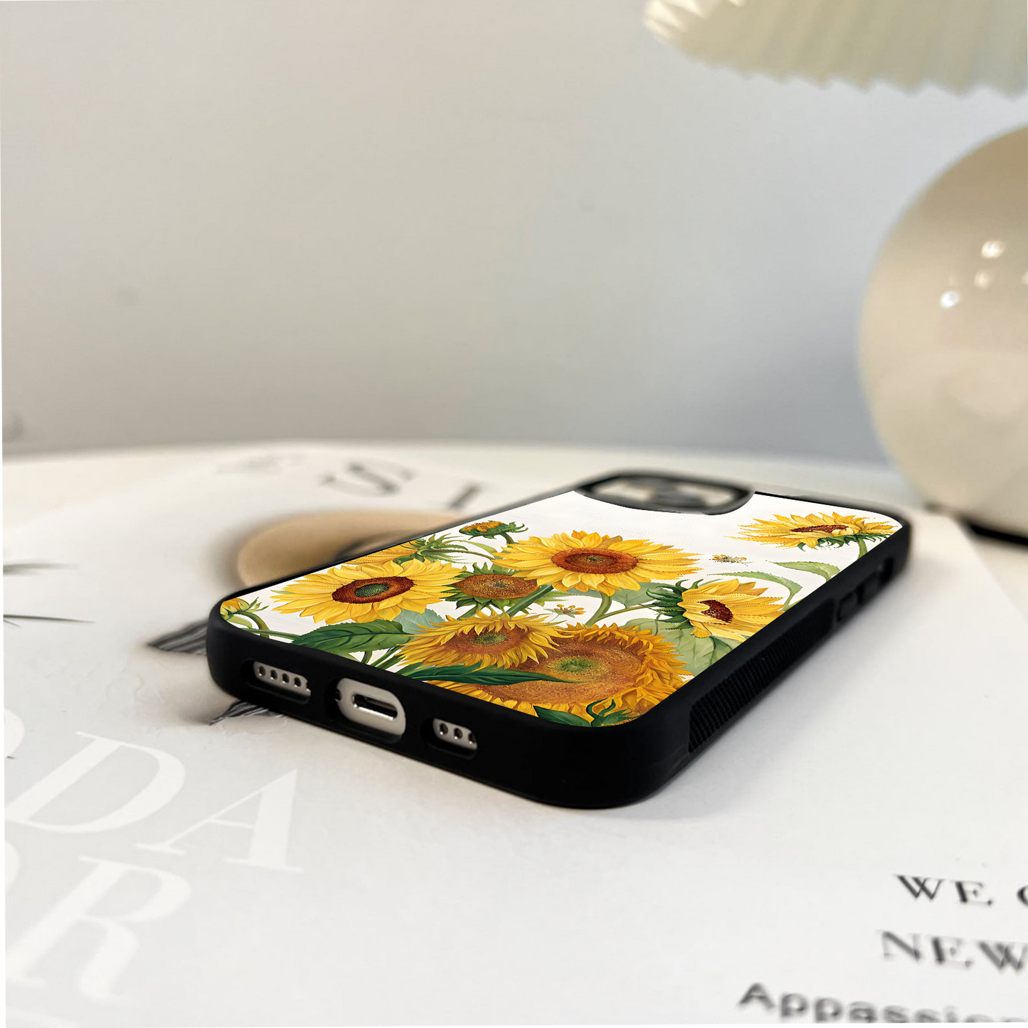 Golden Bloom Fields Glass Case