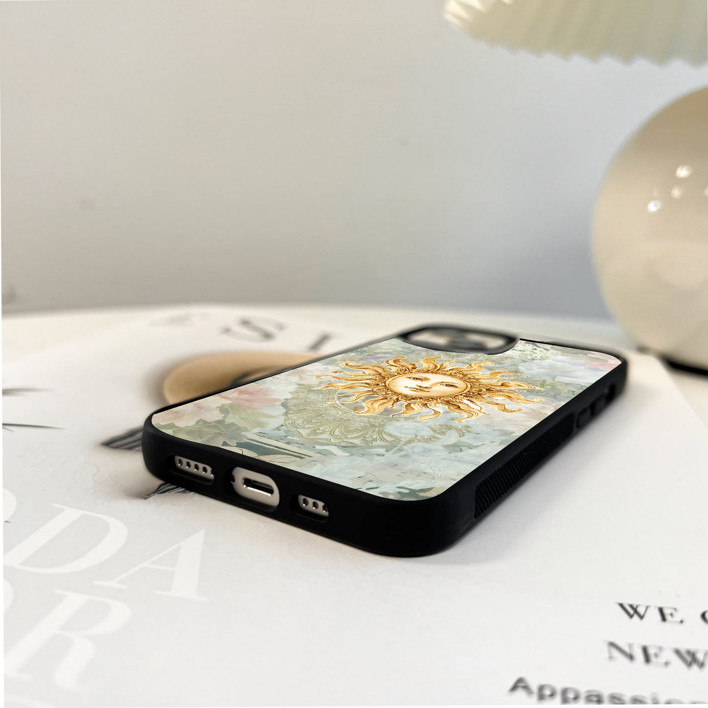 Golden Bloom Sun Glass Case