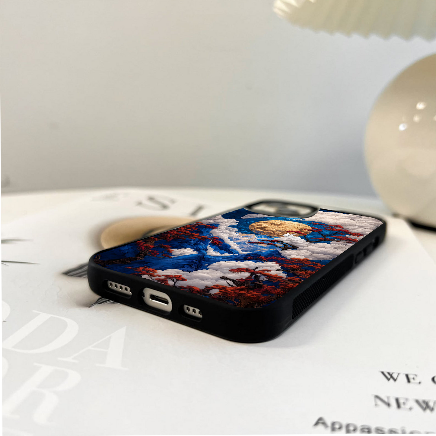 Golden Moon Valley Glass Case