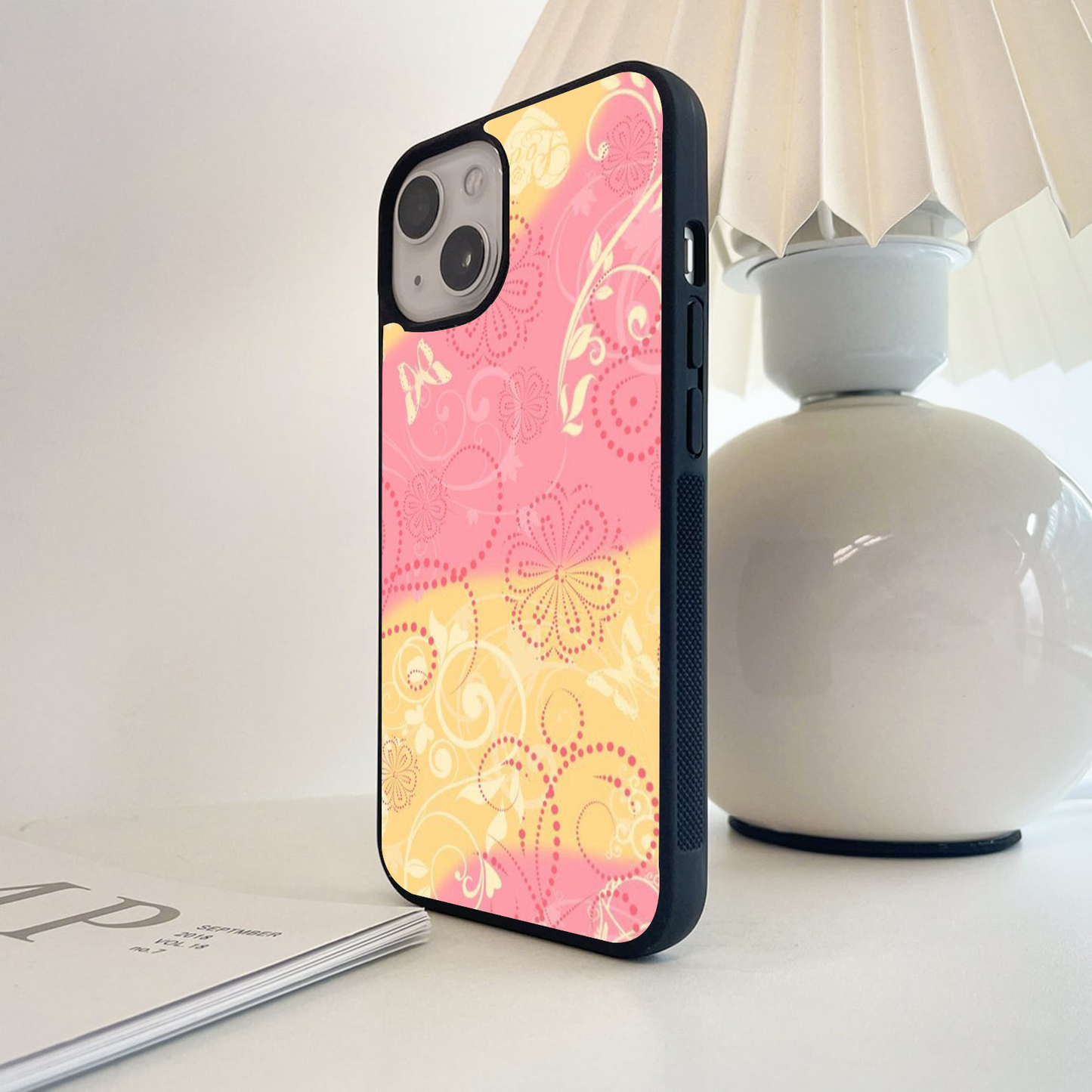 Floral Swirl Fantasy Glass Case