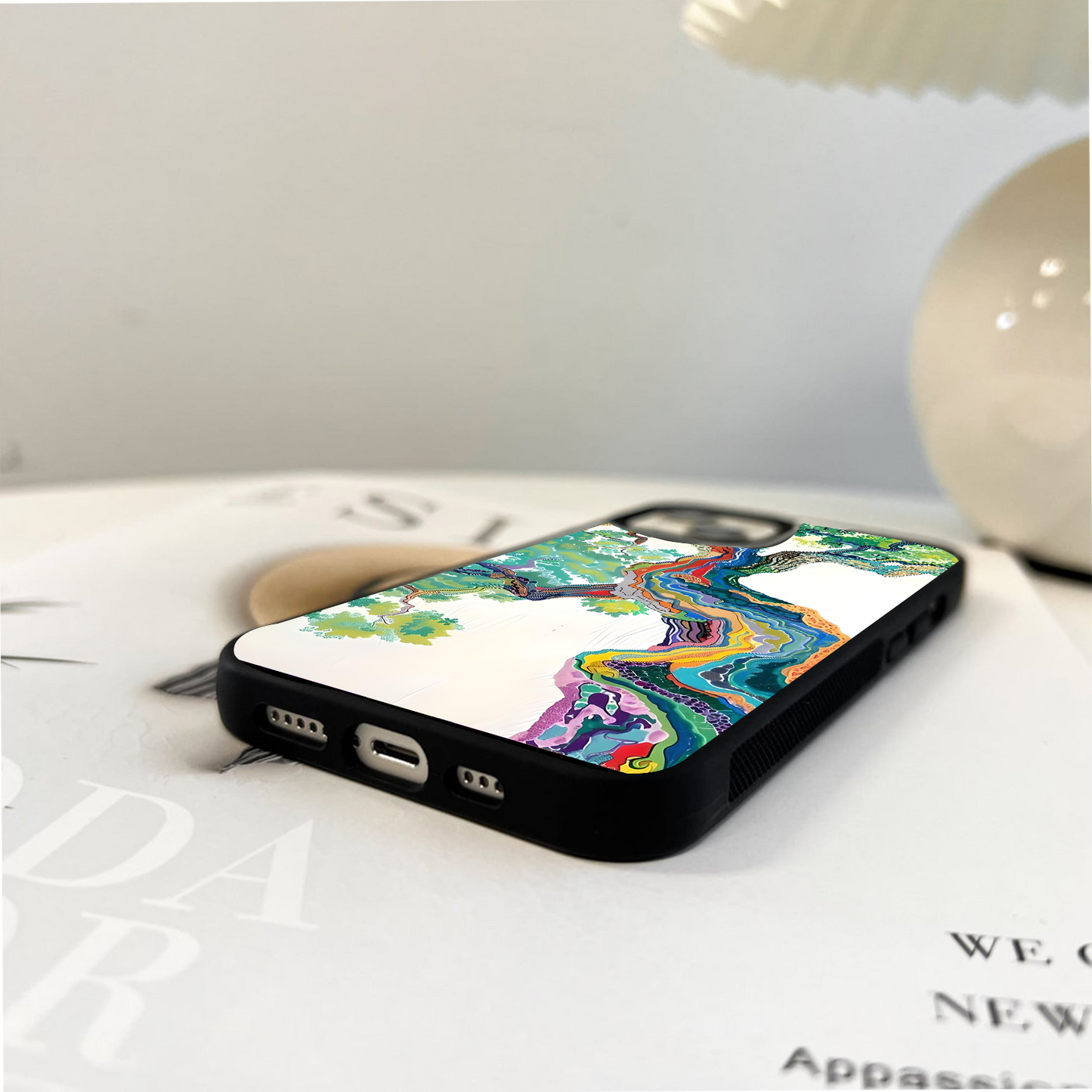 Rainbow Nature Art Glass Case