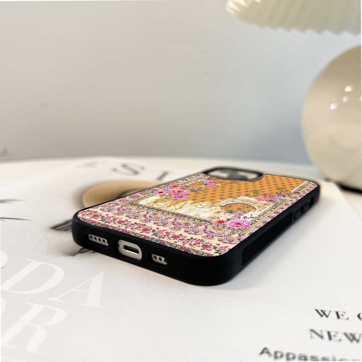 Golden Blossom Court Glass Case