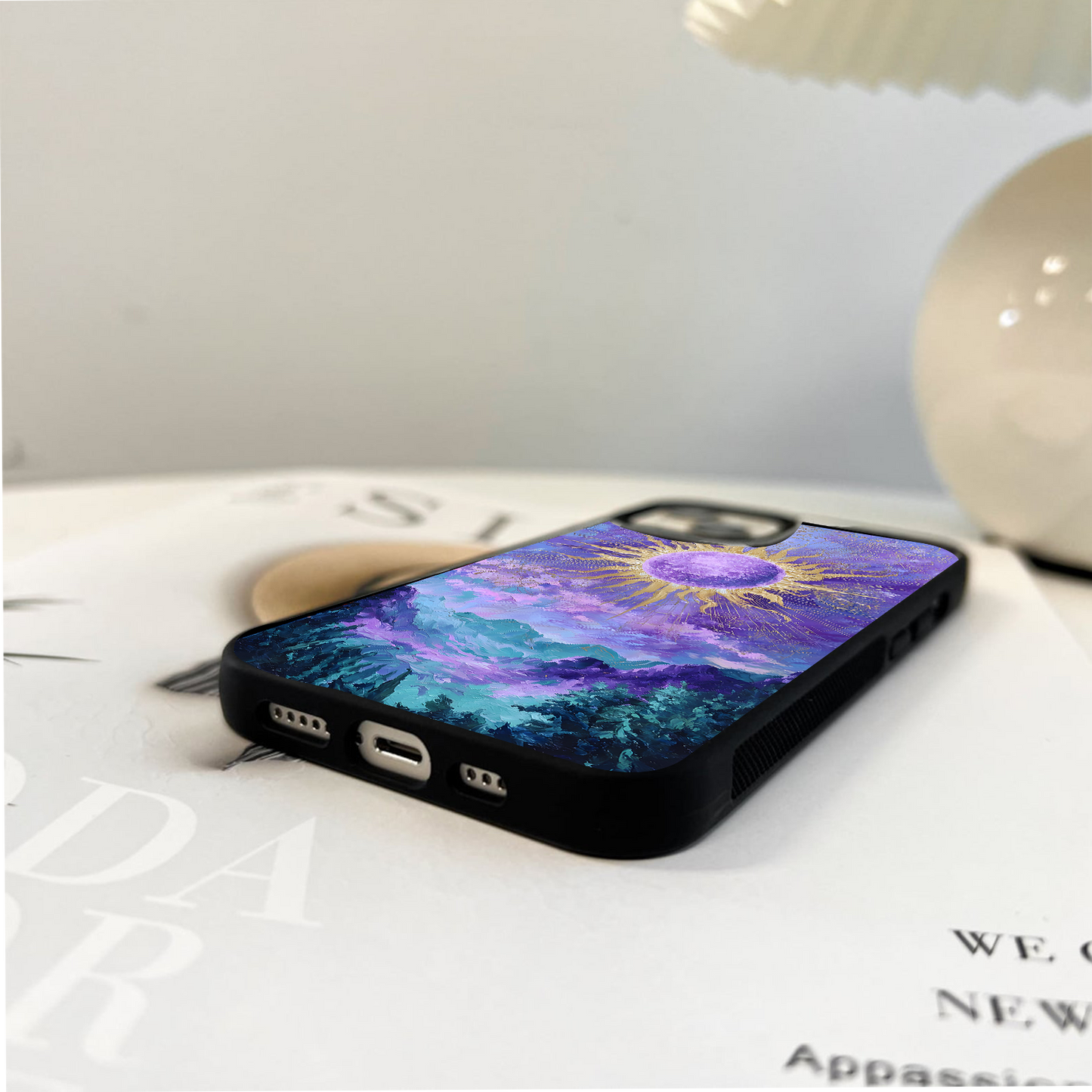 Golden Twilight Realm Glass Case