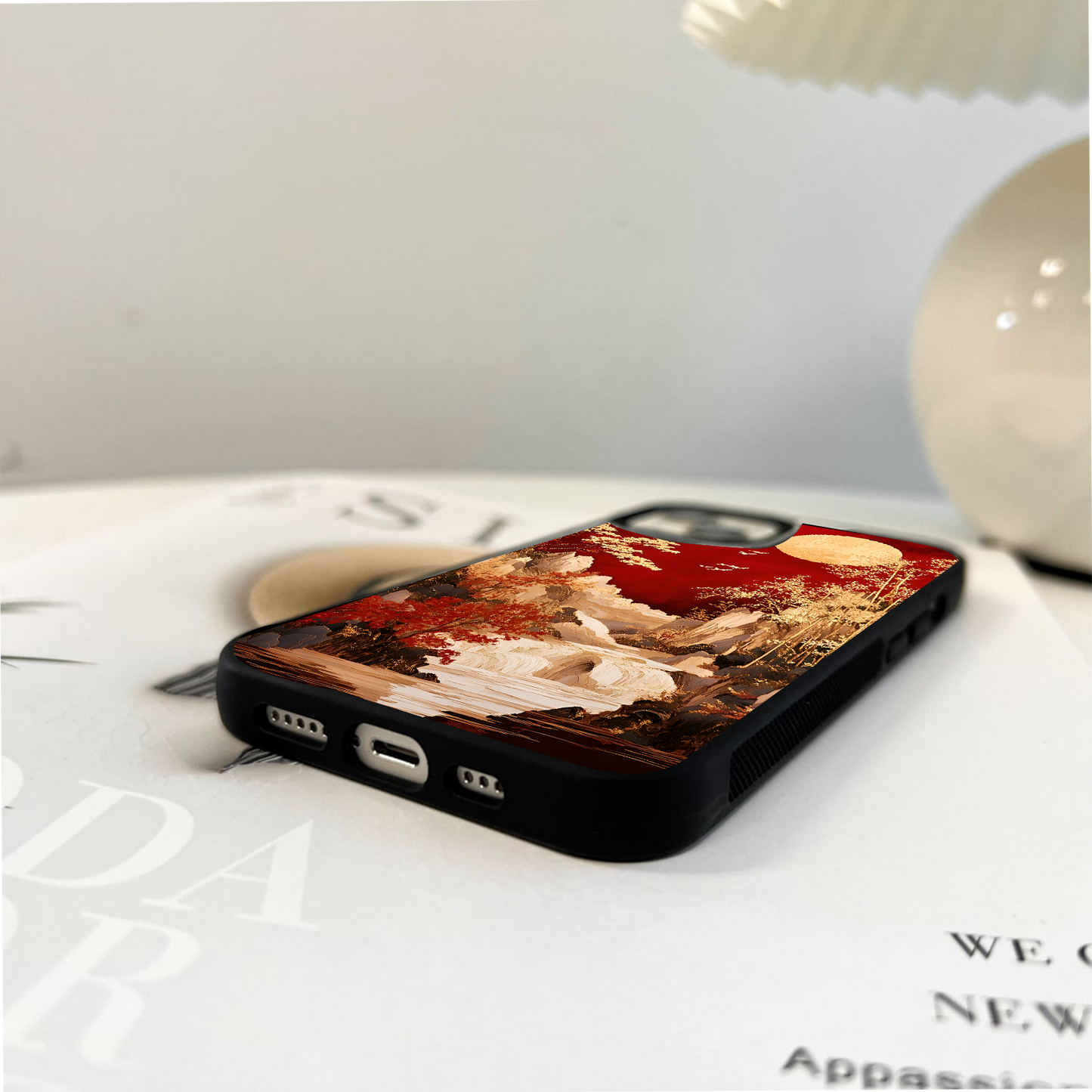 Golden Moon Valley Glass Case