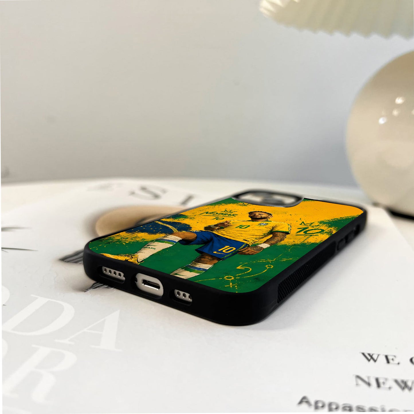 Neymar Brazil Golden King Glass Case