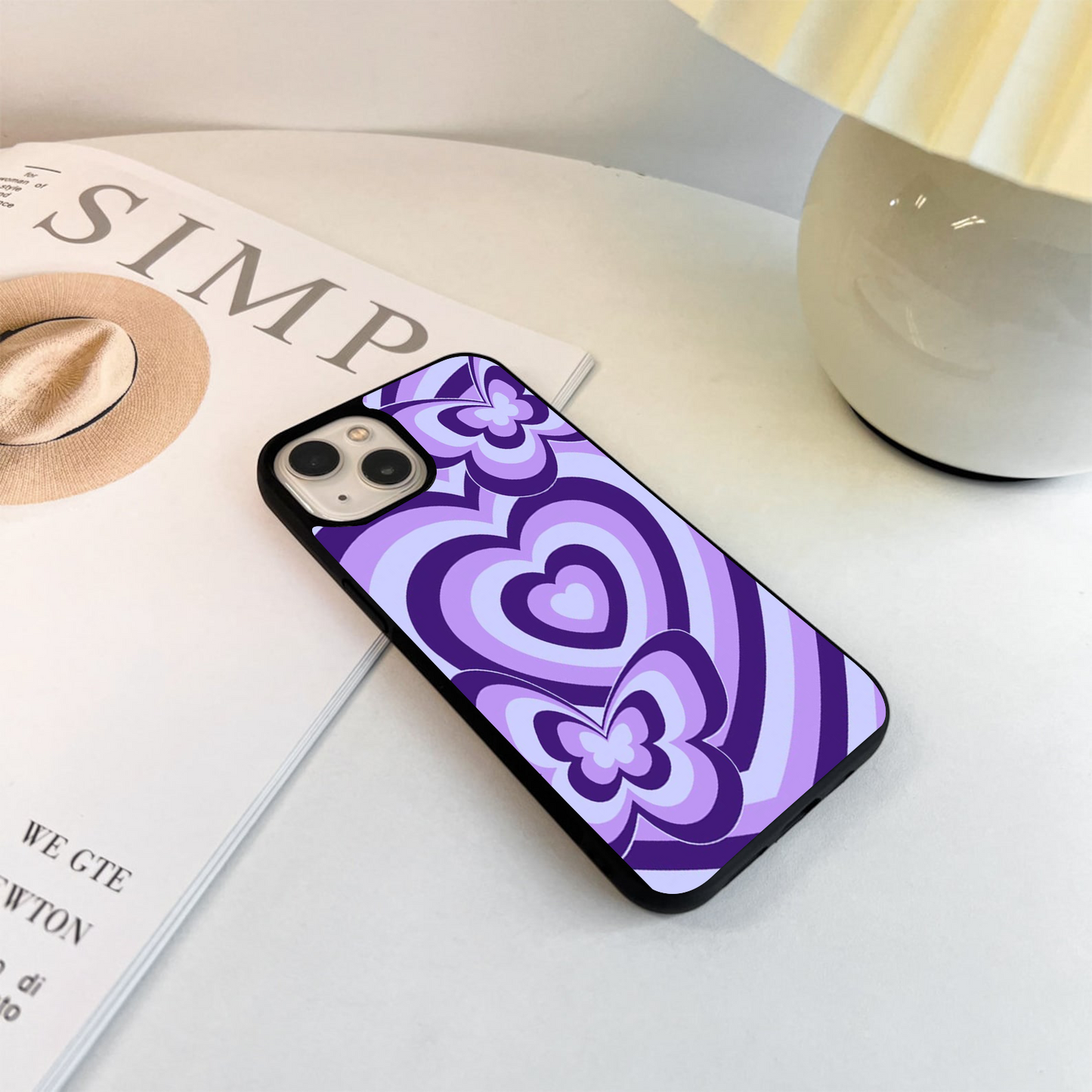 Groovy Butterfly Love Glass Case