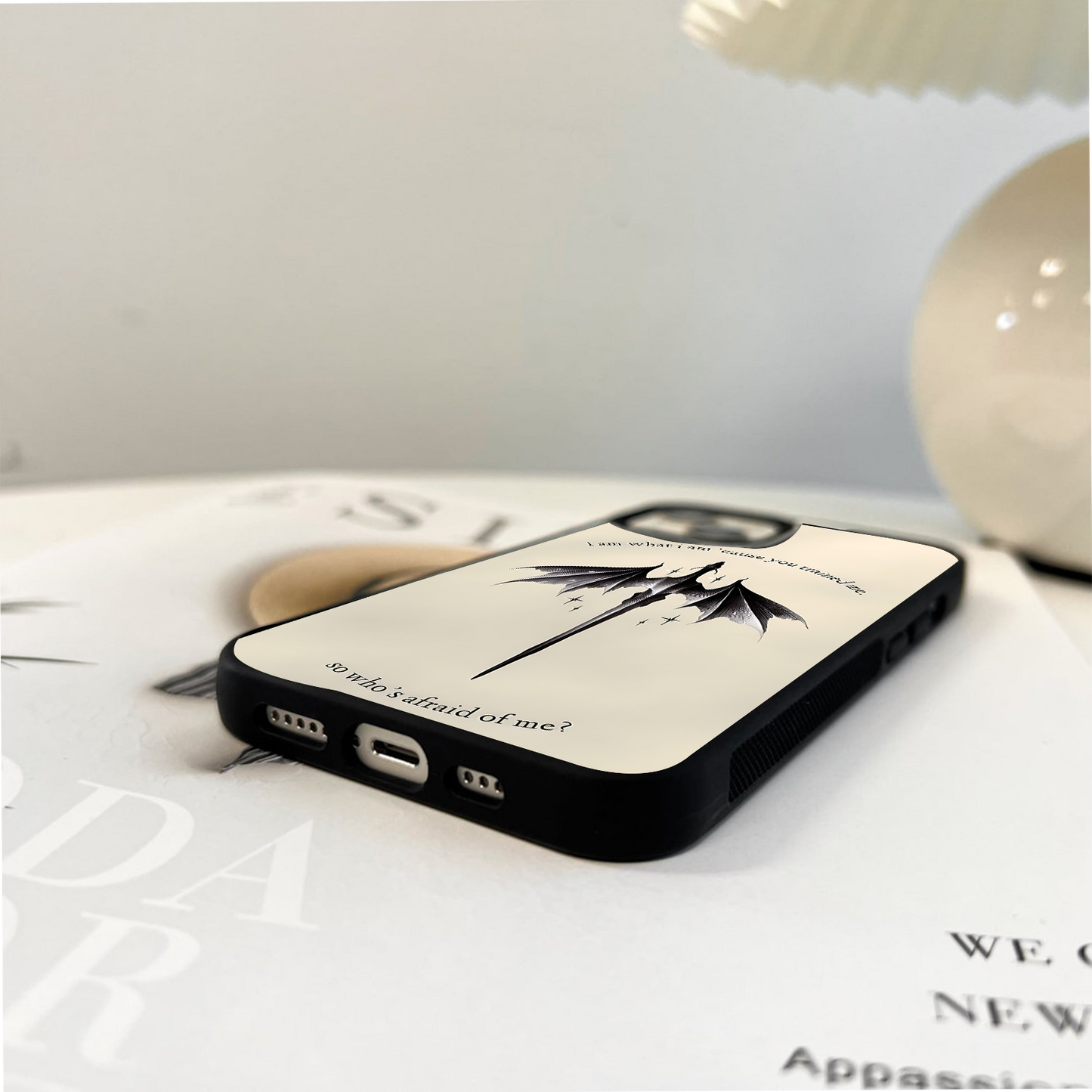 Dragon Quote Art Glass Case