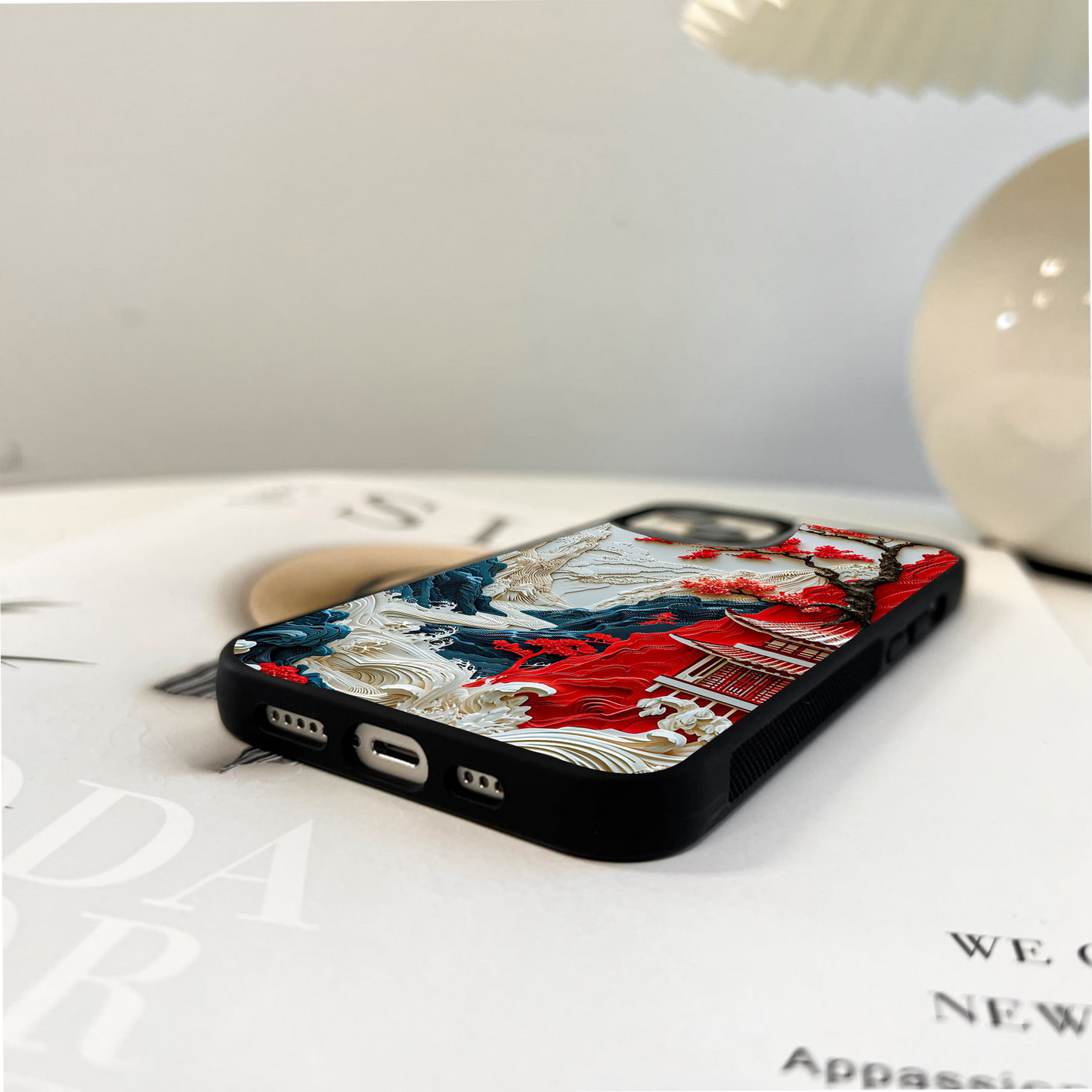 Whispers of Sakura Waves Glass Case