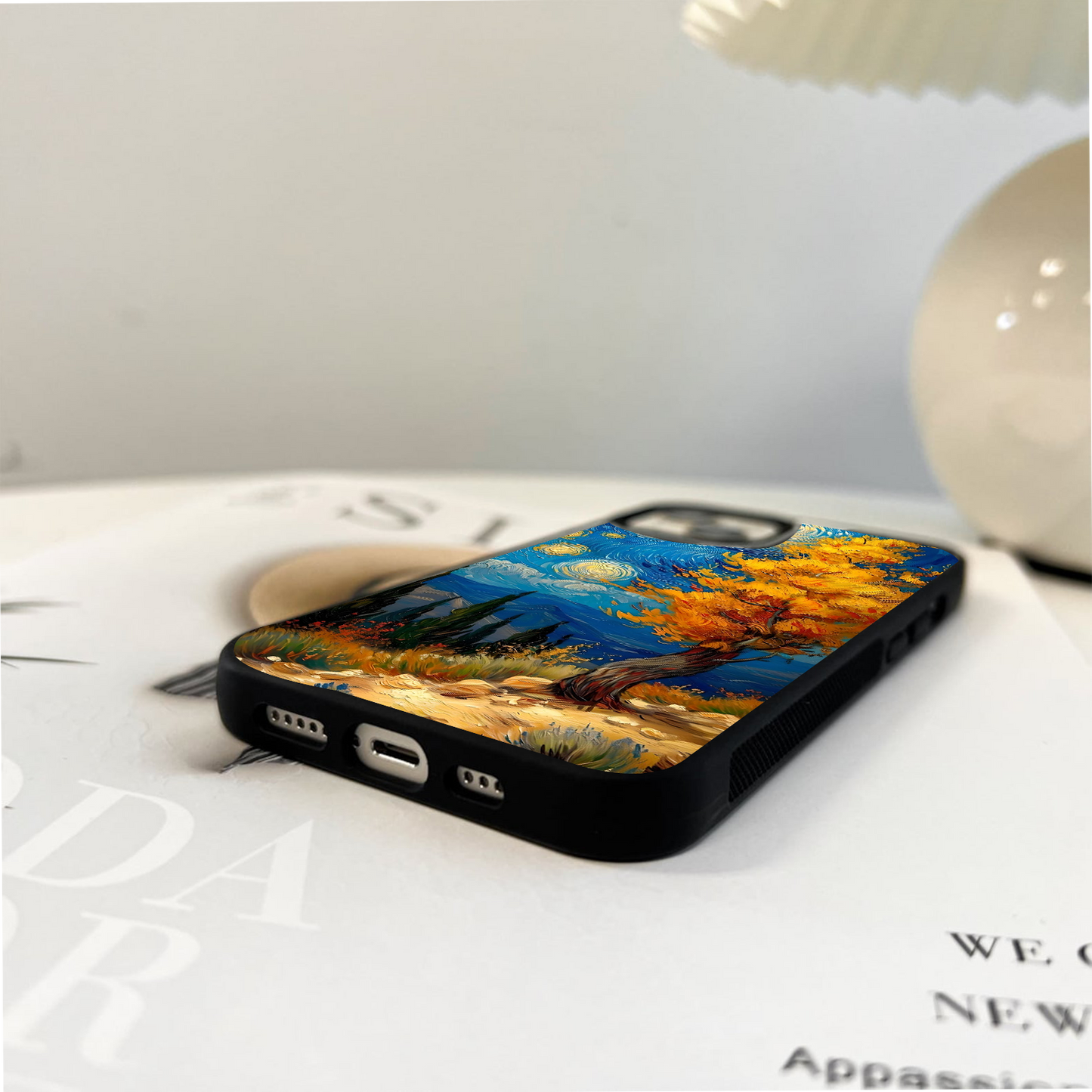 Van Gogh Autumn Glass Case