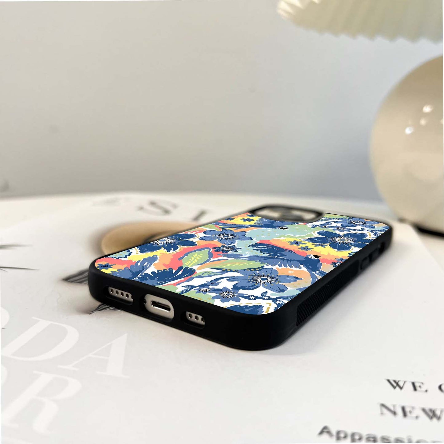 Tropical Parrot Paradise Glass Case