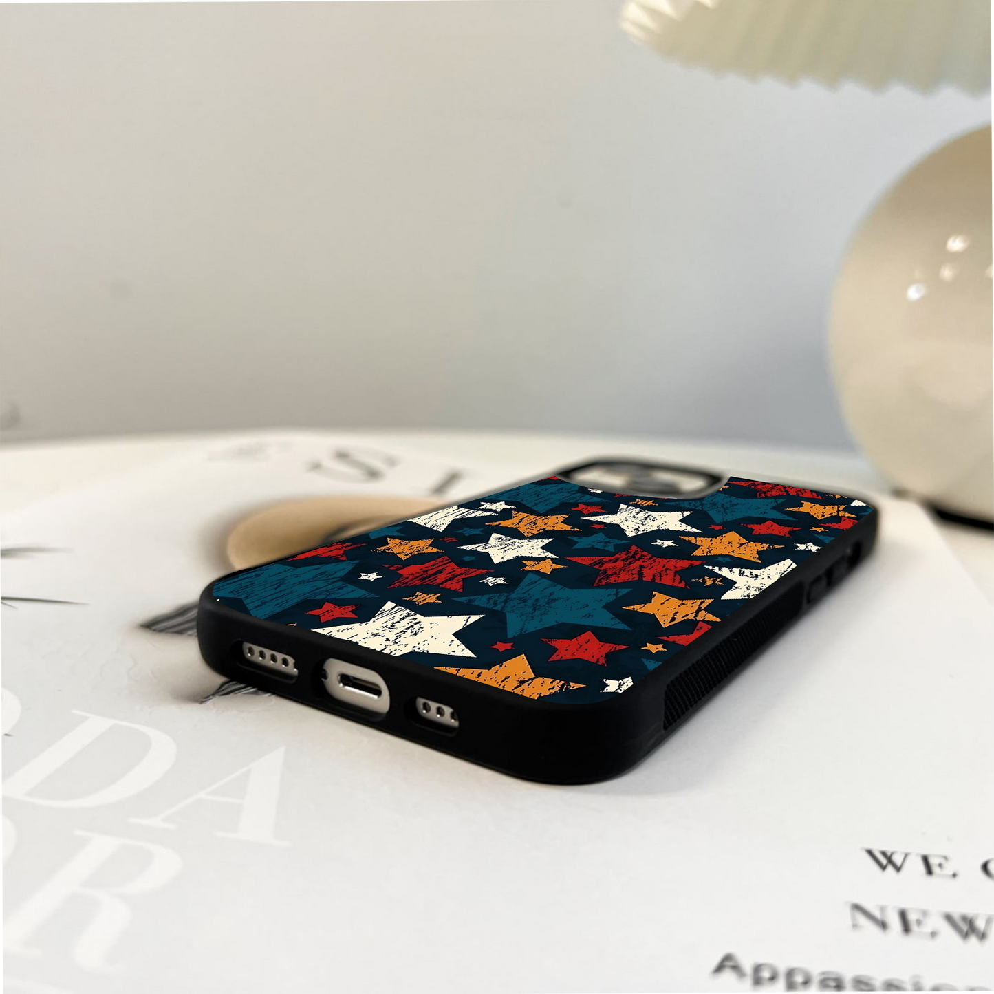 Regal Stars Pattern Glass Case