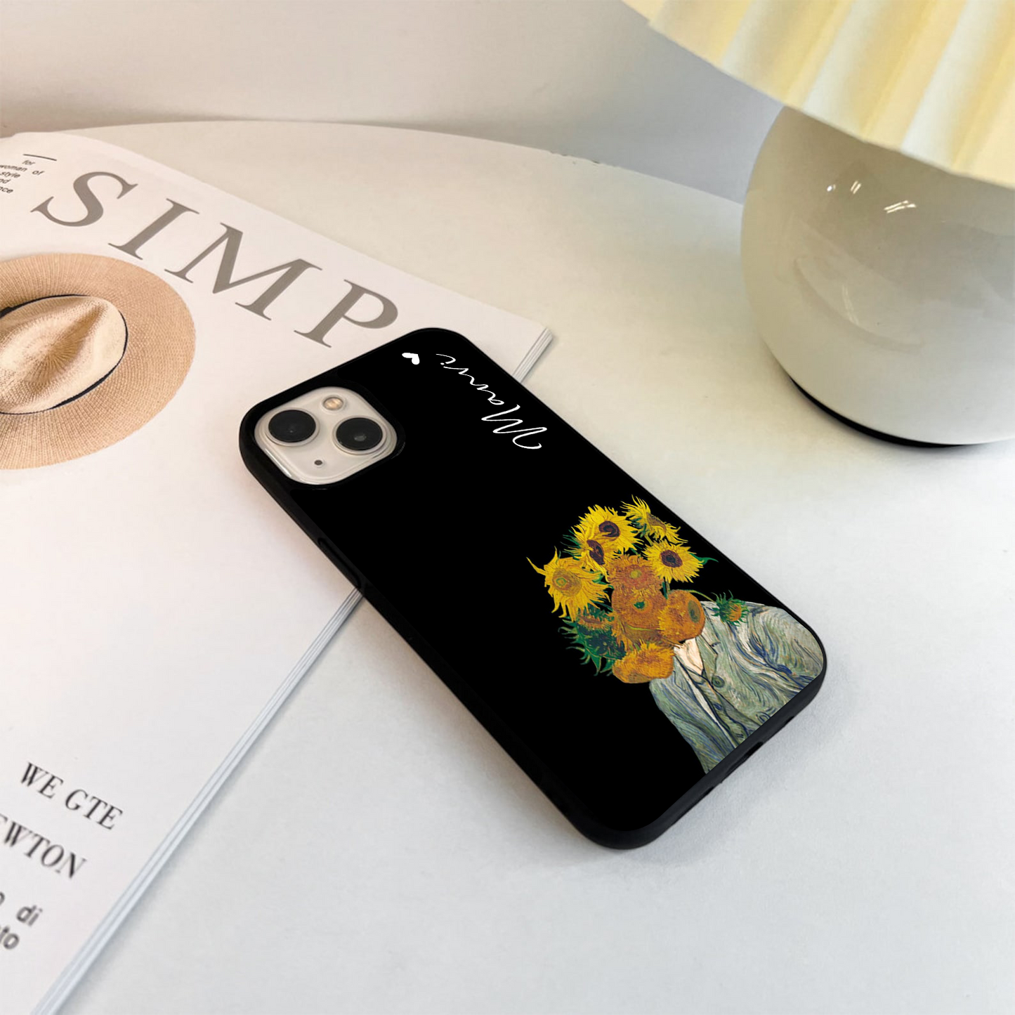 Floral Soul Awakening With Custom Name Glass Case