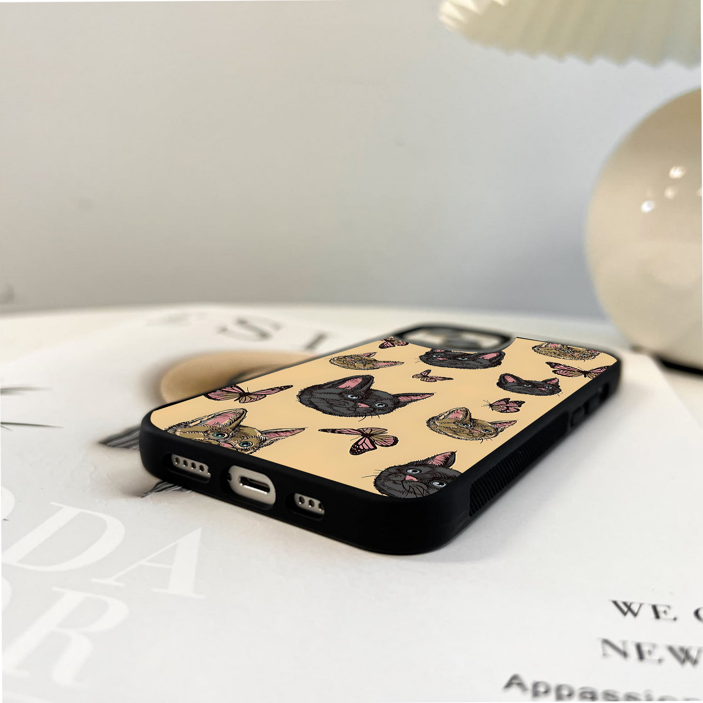 Whisker Wings Flutter Glass Case