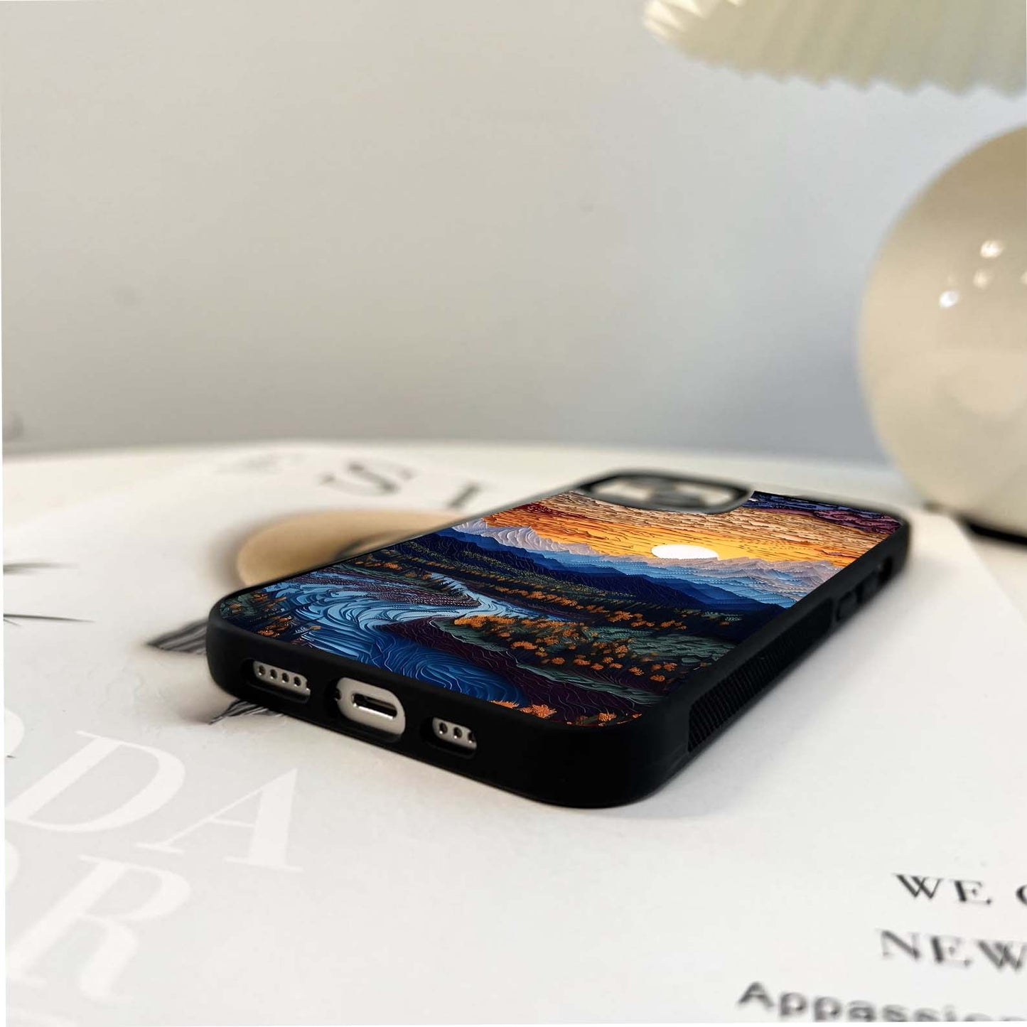 Sunrise River Dreams Glass Case