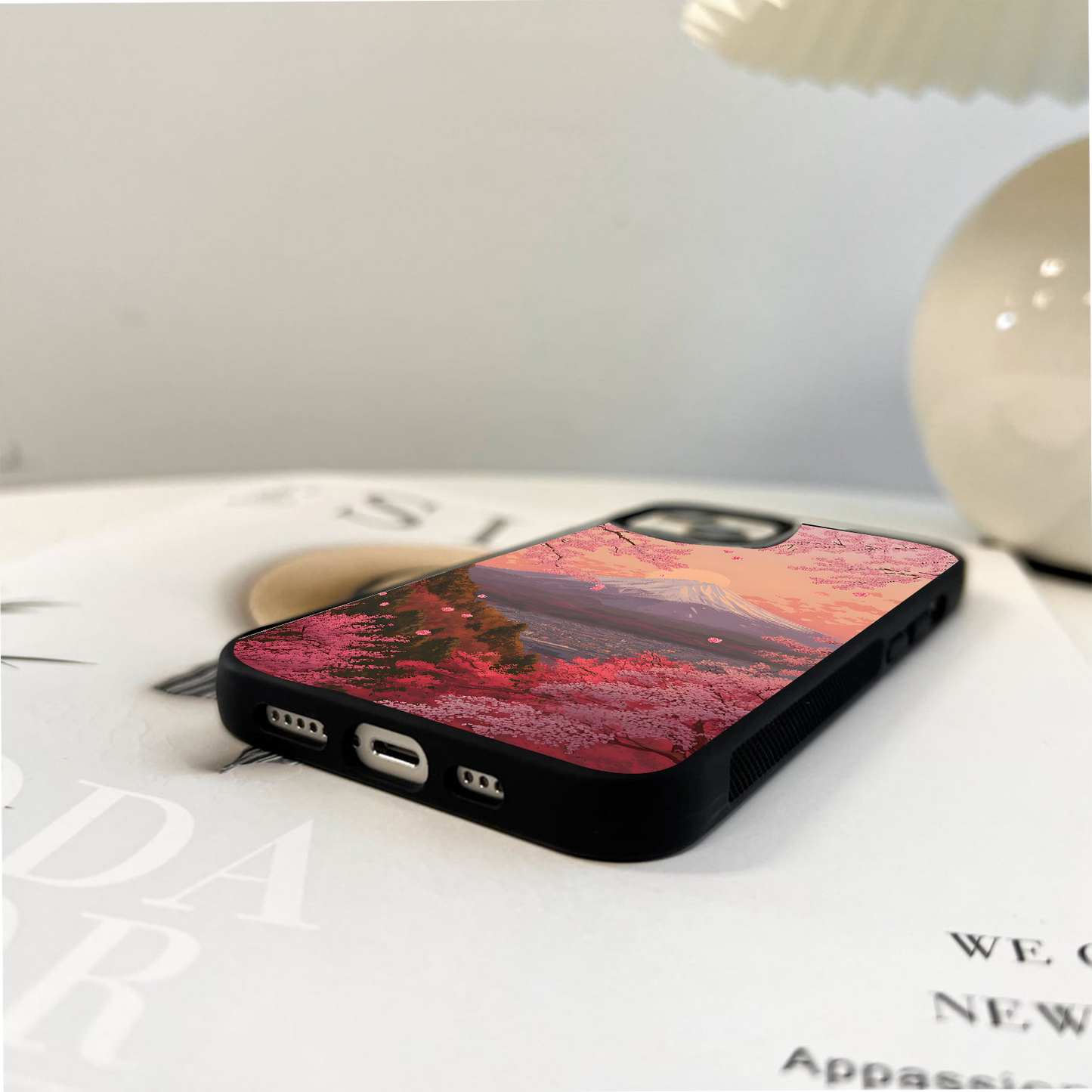 Blush Fuji Bloom Glass Case