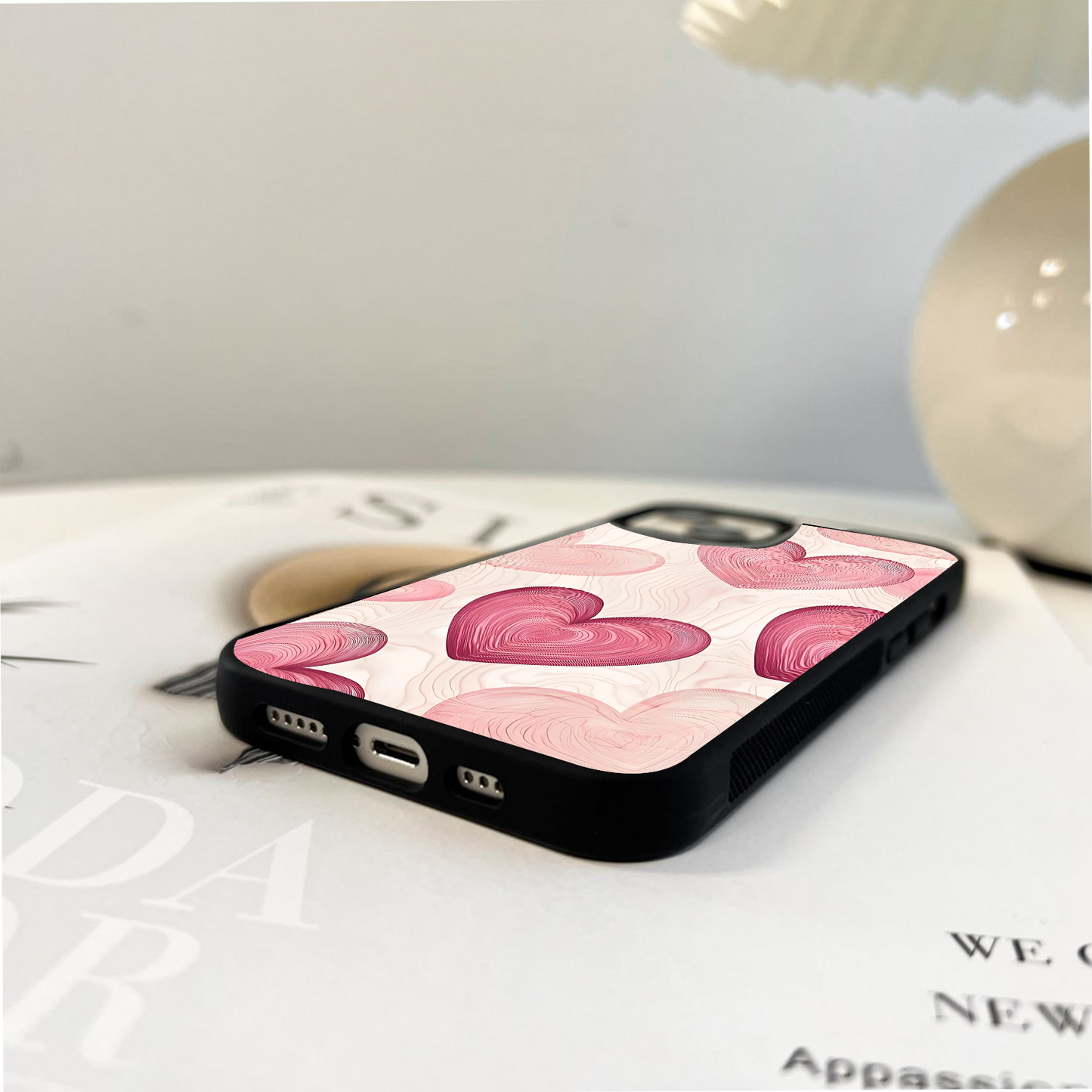 Swirl Pink Love Glass Case