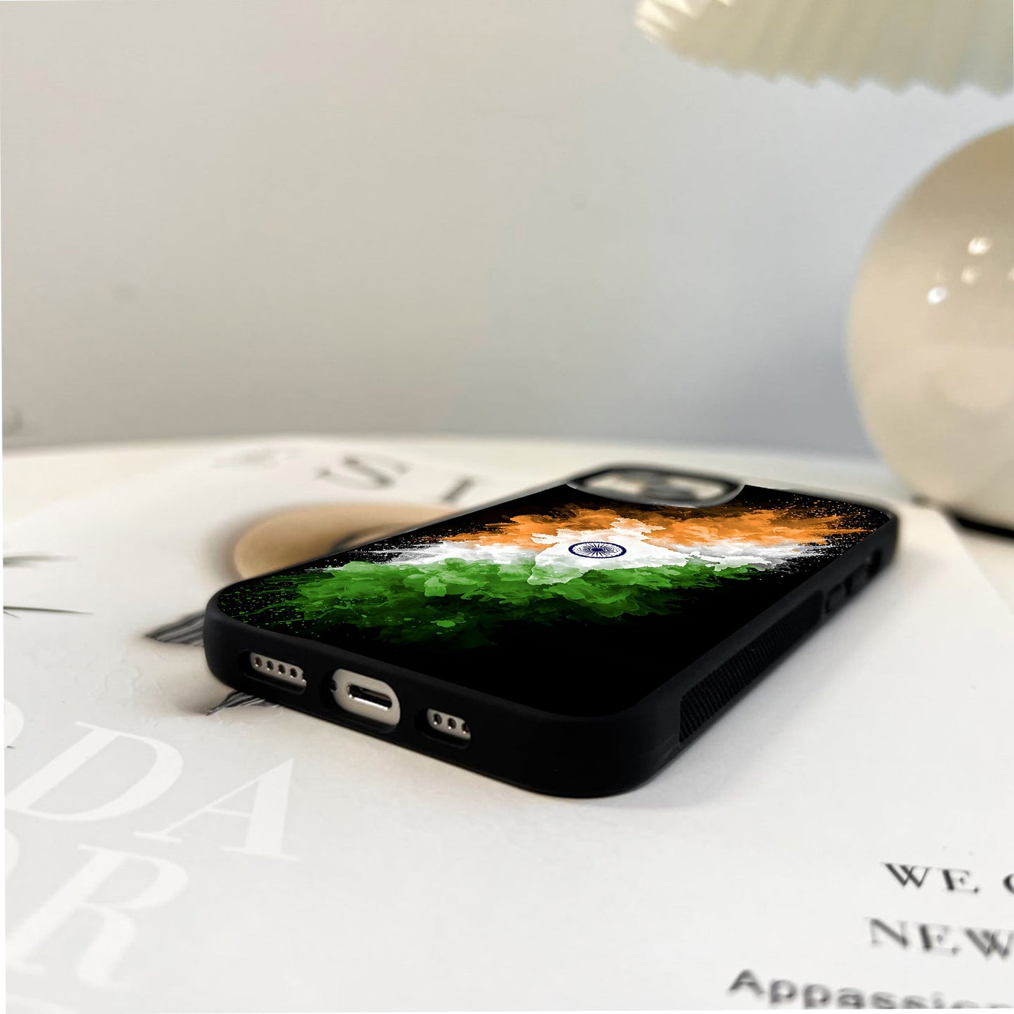 India Flag Color Glass Case