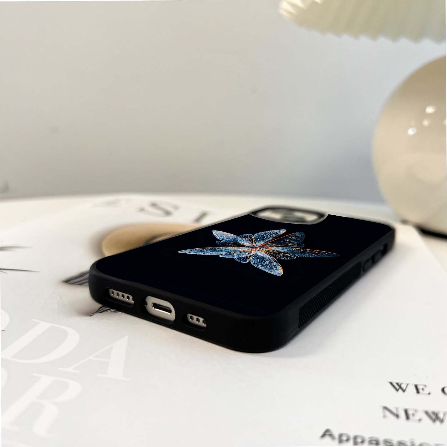 Crystal Wing Bloom Glass Case