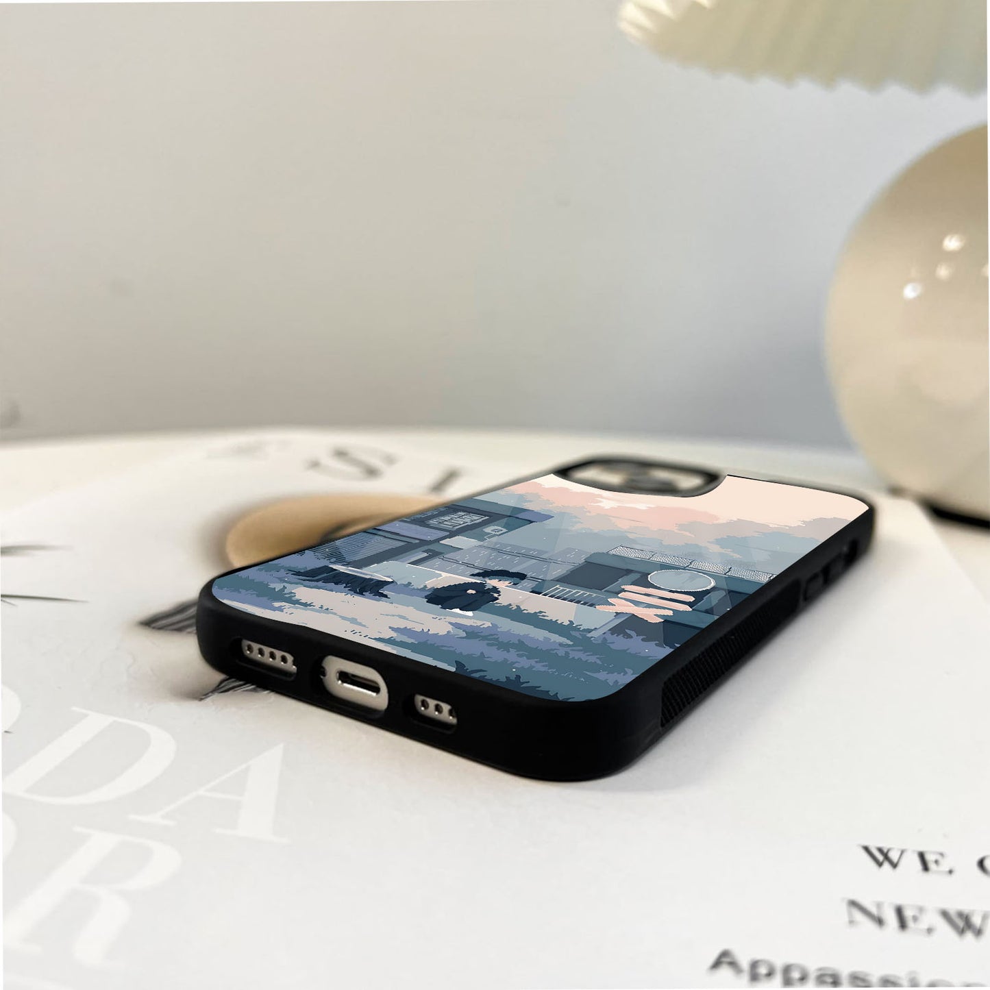 Pixel Rain Mood Glass Case