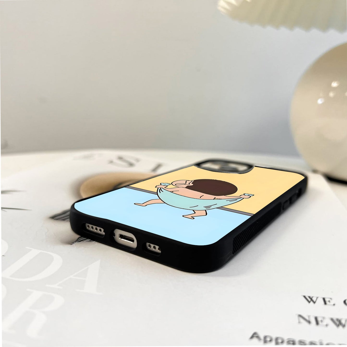 Shinchan Towel Dance Glass Case