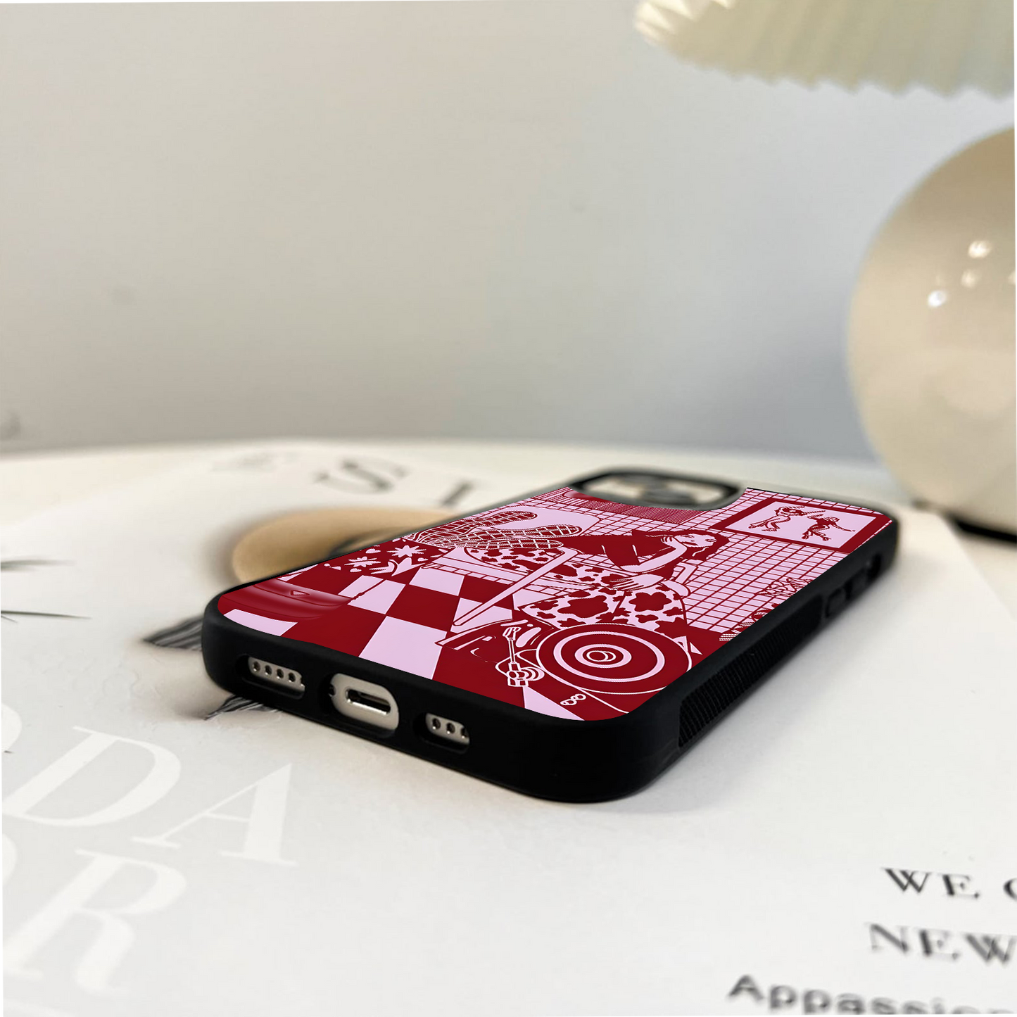 Red Aesthetic Room Glass Case