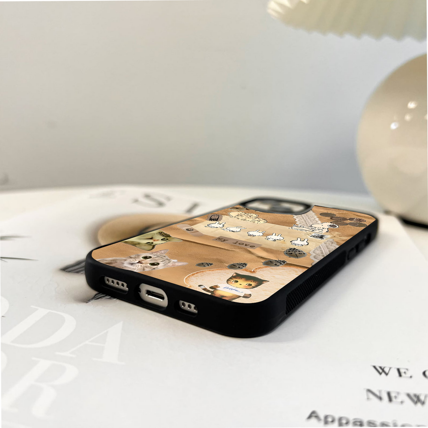 Retro Love Scrap Glass Case