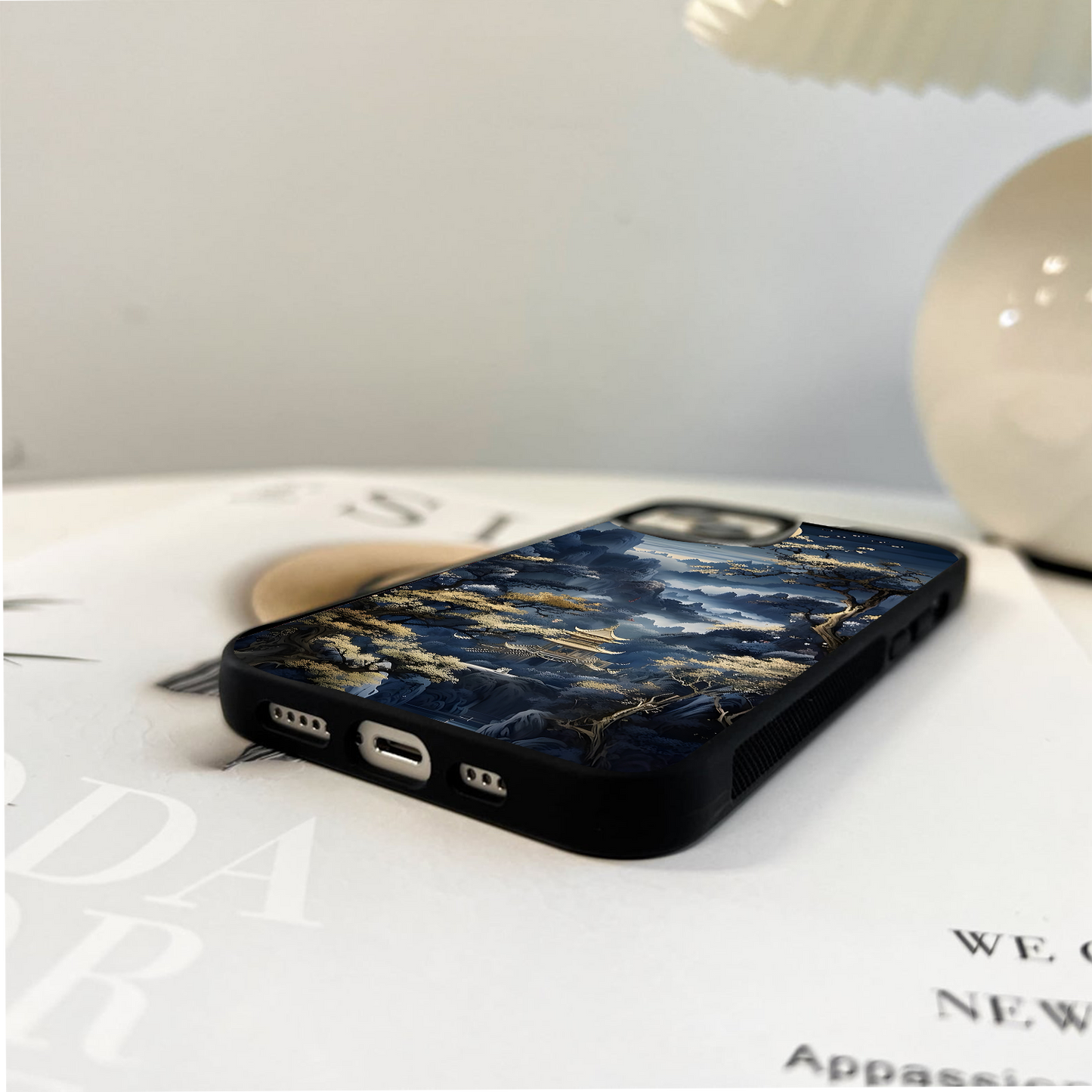 Moonlit Temple Serenity Glass Case