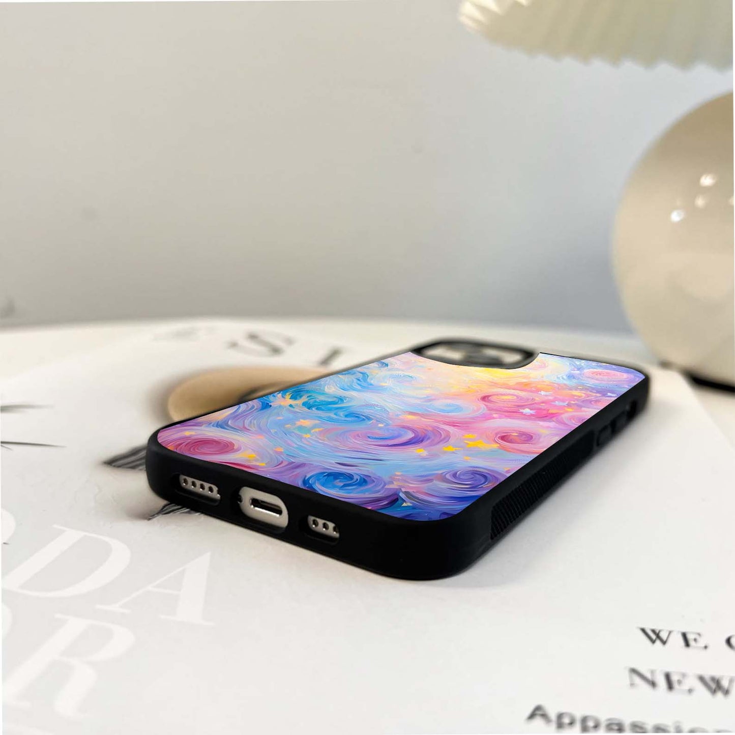 Starlit Pastel Whirl Glass Case