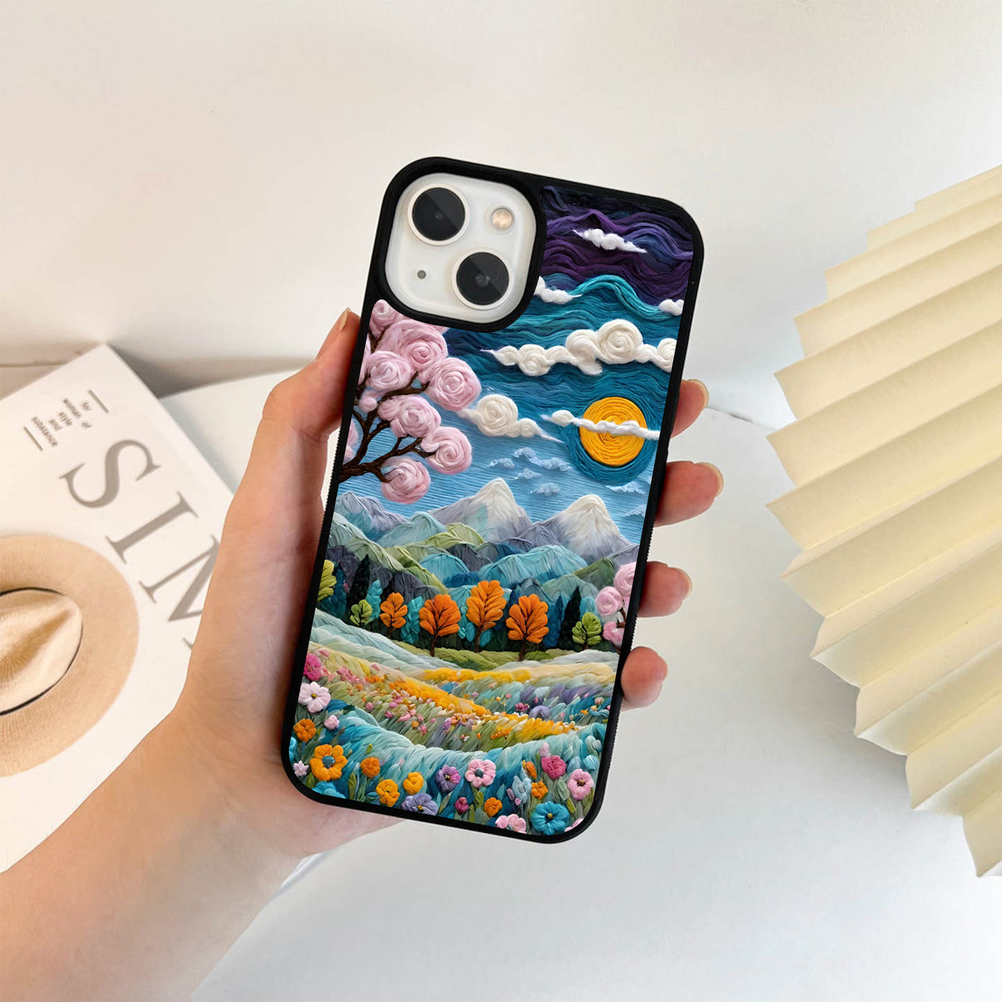 Whimsical Yarn Valley Glass Case