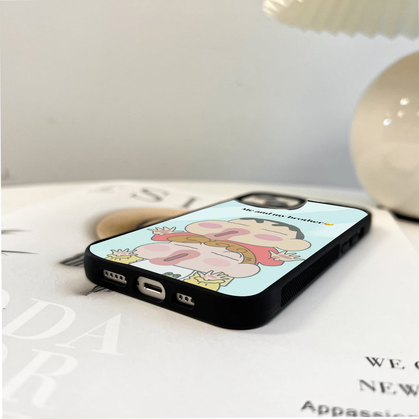 Shinchan & Little Sister Glass Case