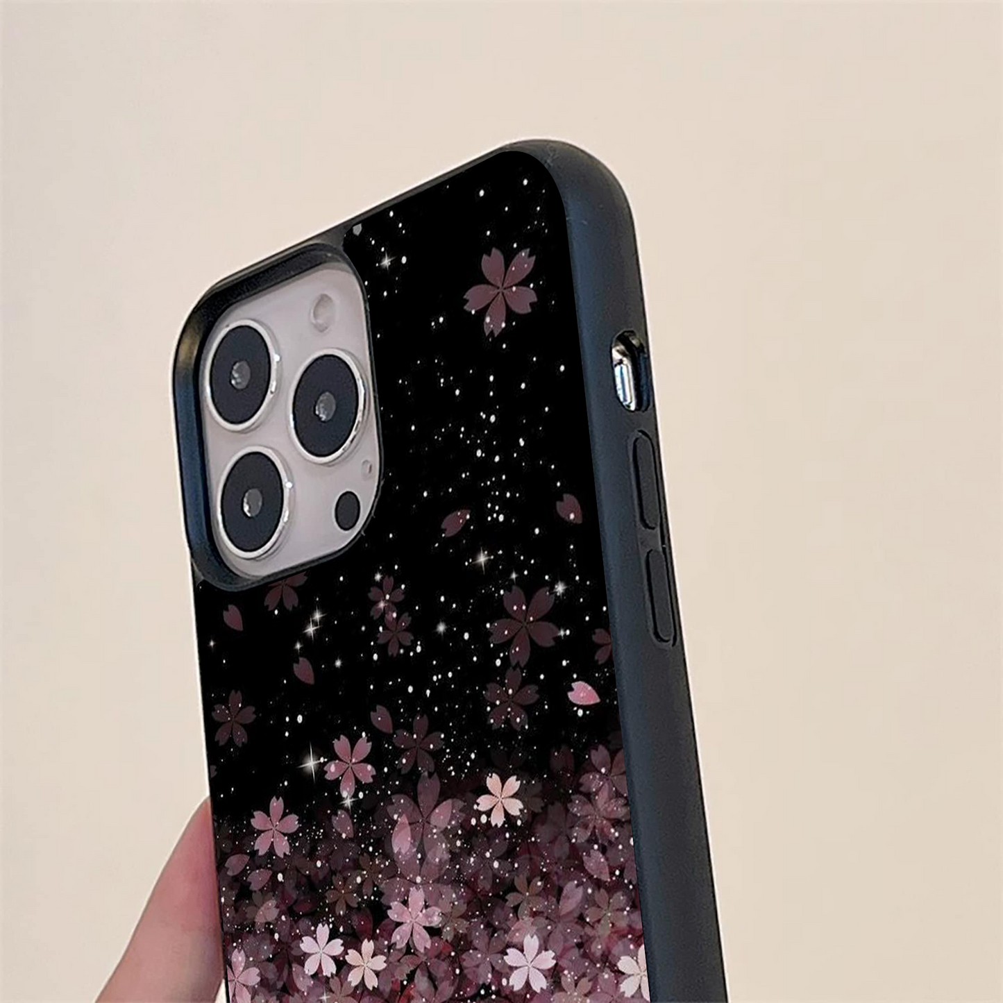 Small Starry Flowers Glass Case