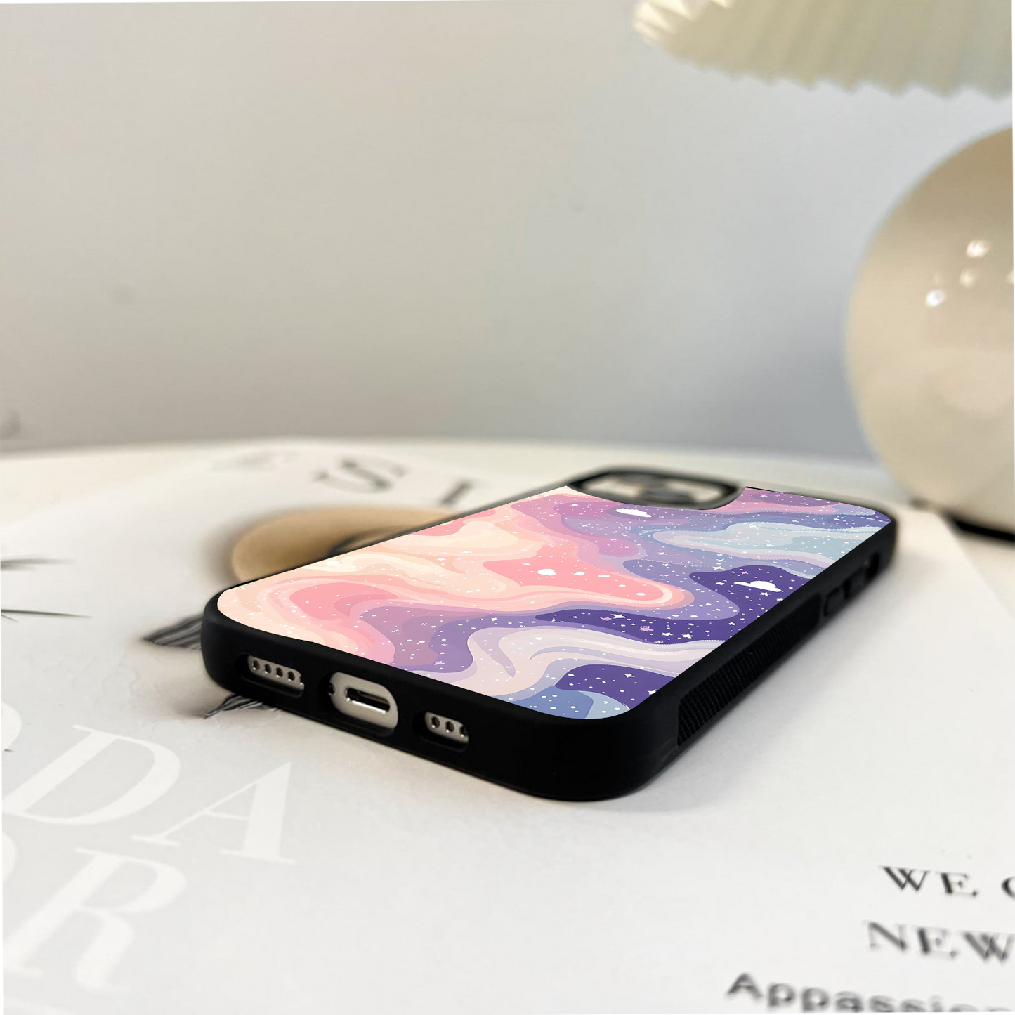 Starry Candy Clouds Glass Case