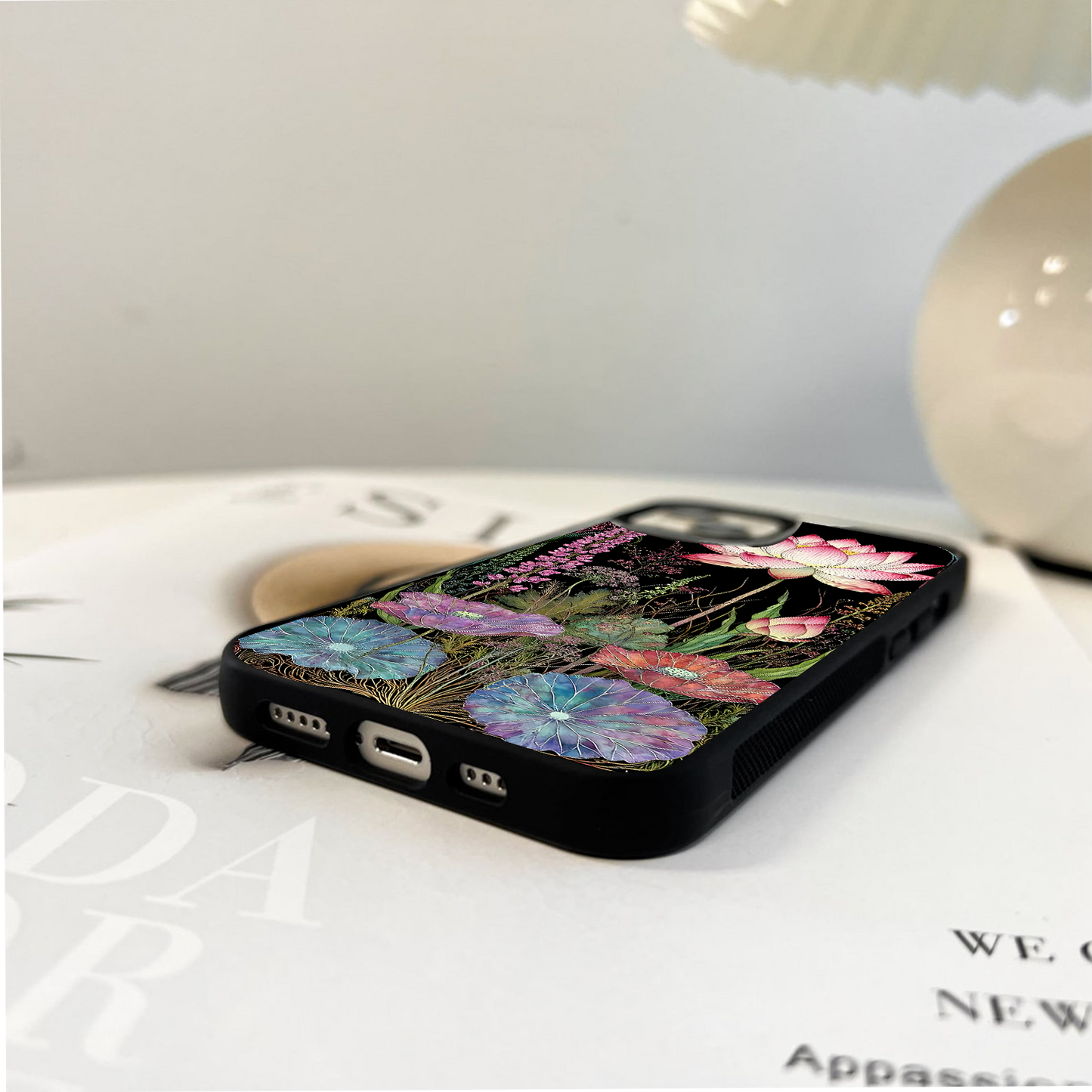 Mystic Lotus Bloom Glass Case