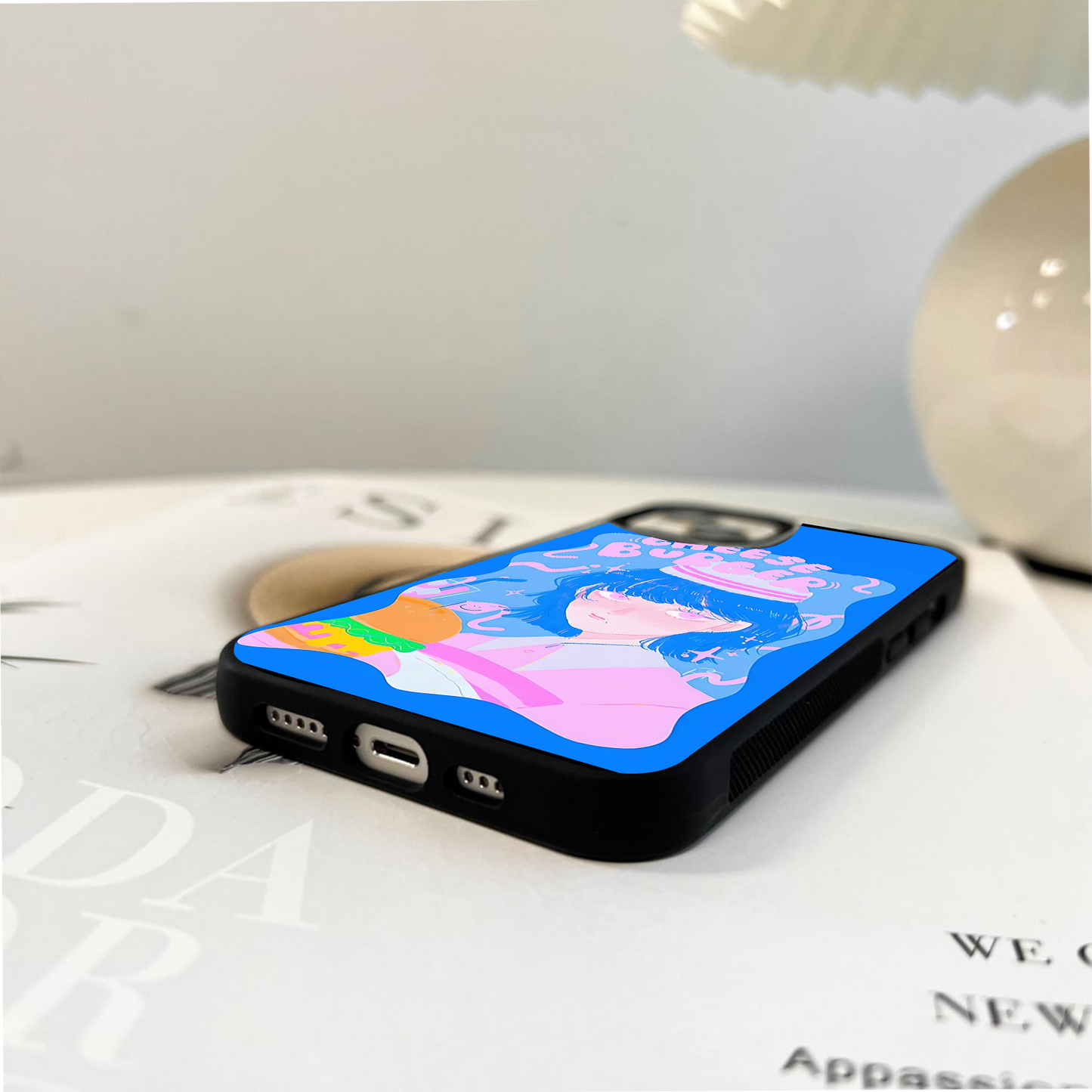 Burger Girl Mood Glass Case