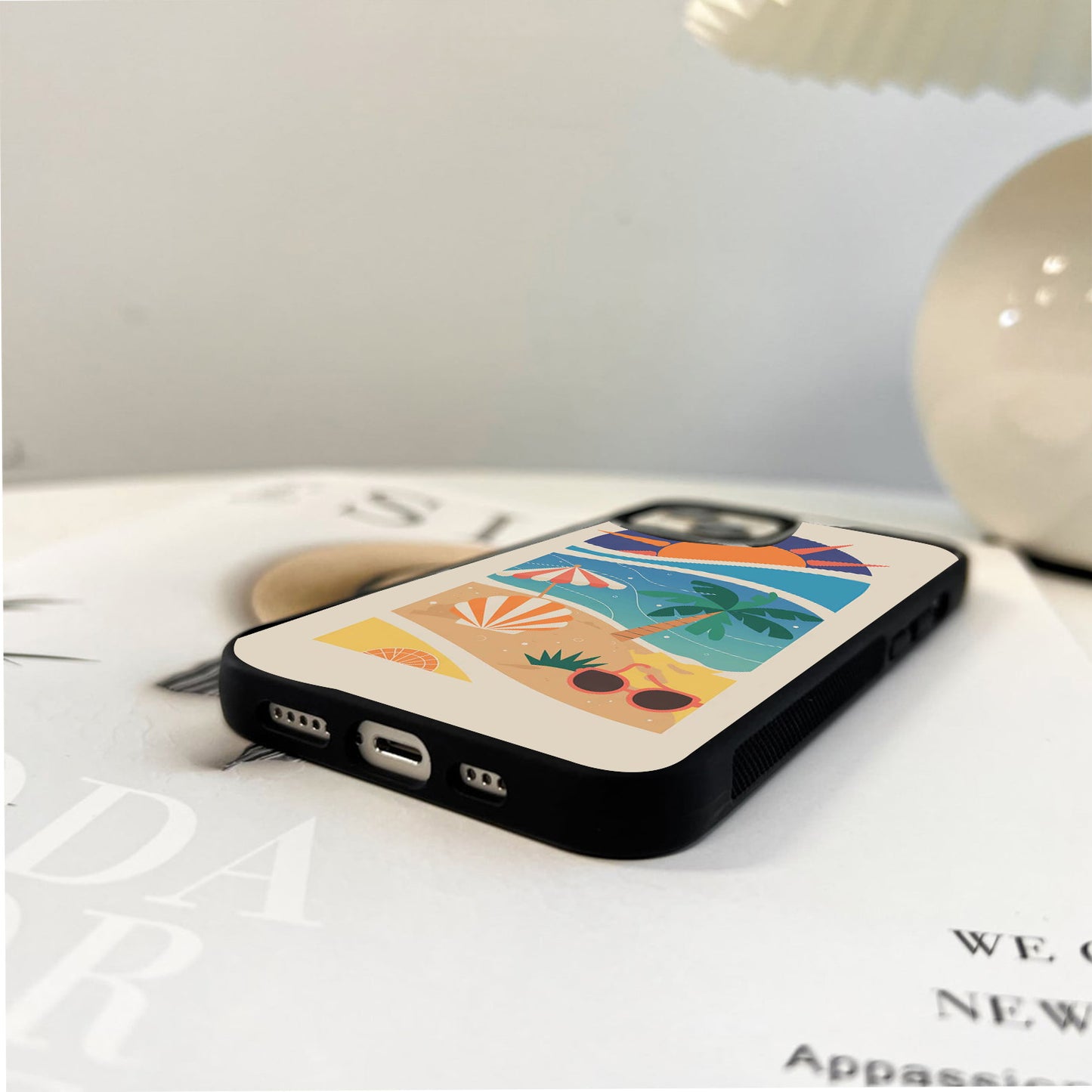 Retro Summer Escape Glass Case